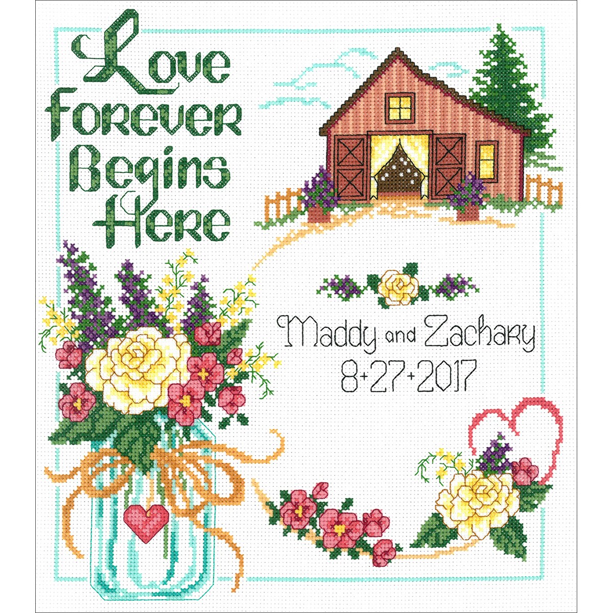 Imaginating Counted Cross Stitch Kit 10.5"X11.5"-Country Wedding