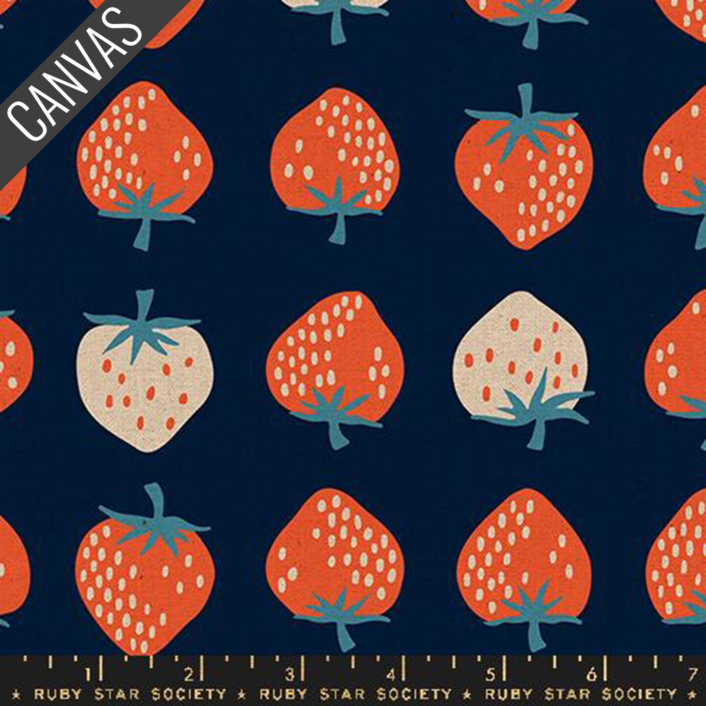 Strawberry Canvas in Navy (rs3087 18l) | Strawberry | Kimberly Kight | Ruby Star Society
