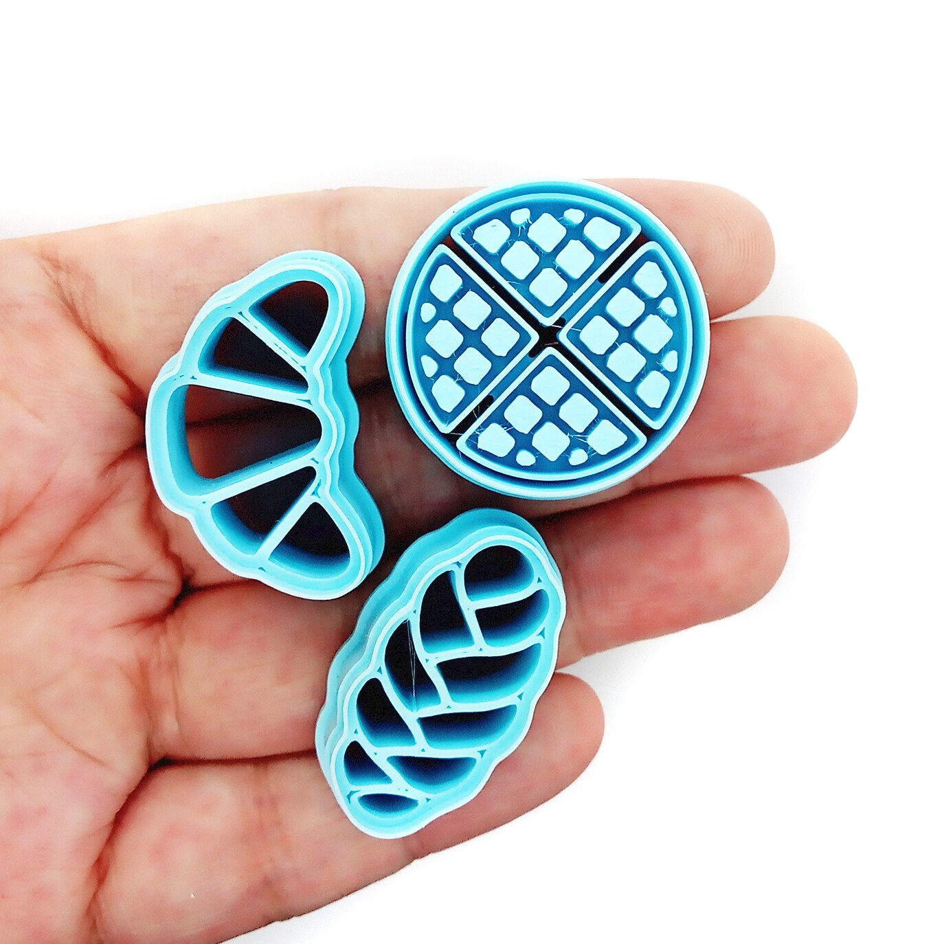 Bread Clay Cutter Set, 3 pc, Croissant Waffle & Challah Loaf, Adorabilities