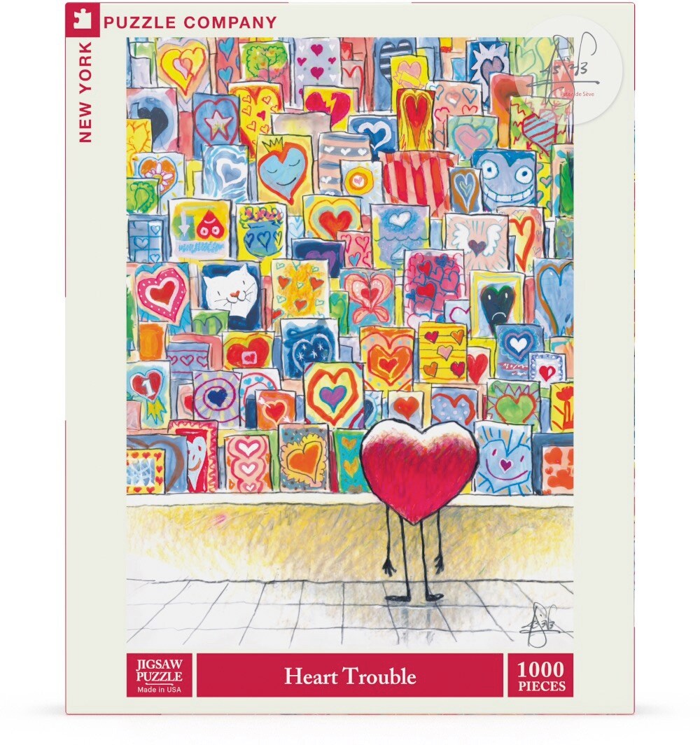 New York Puzzle Company Heart Trouble 1000 Piece Piece Jigsaw Puzzle