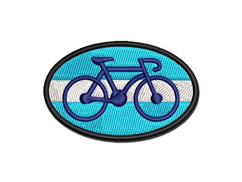 Racing Bike Bicycle Cyclist Cycling Multi-Color Embroidered Iron-On or Hook & Loop Patch Applique
