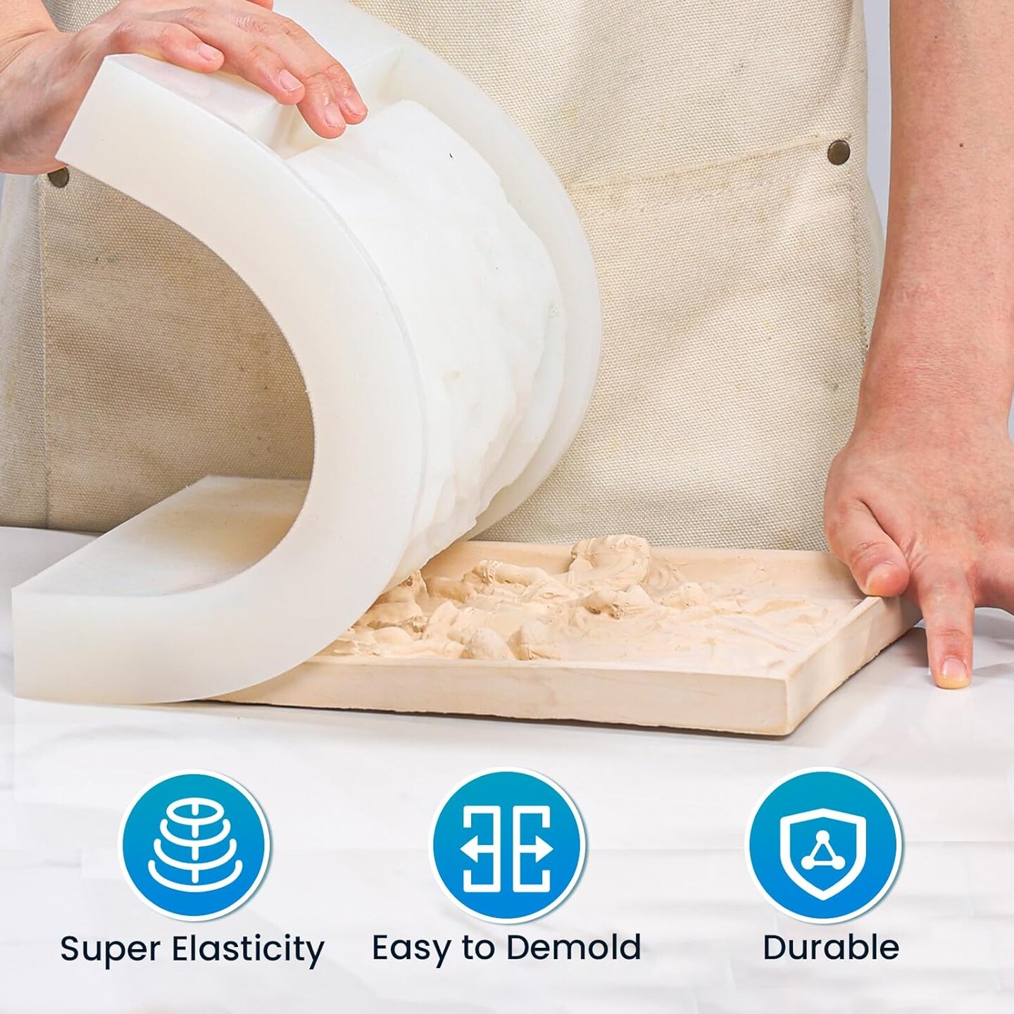 LET'S RESIN Silicone Mold Making Kit 72oz, 20A Non-Toxic Platinum Silicone Rubber for Mold Maker, Beginners, Ideal Liquid Silicone for Casting Resin, 3D Molds, 1:1 Mixing by Weight, Translucent