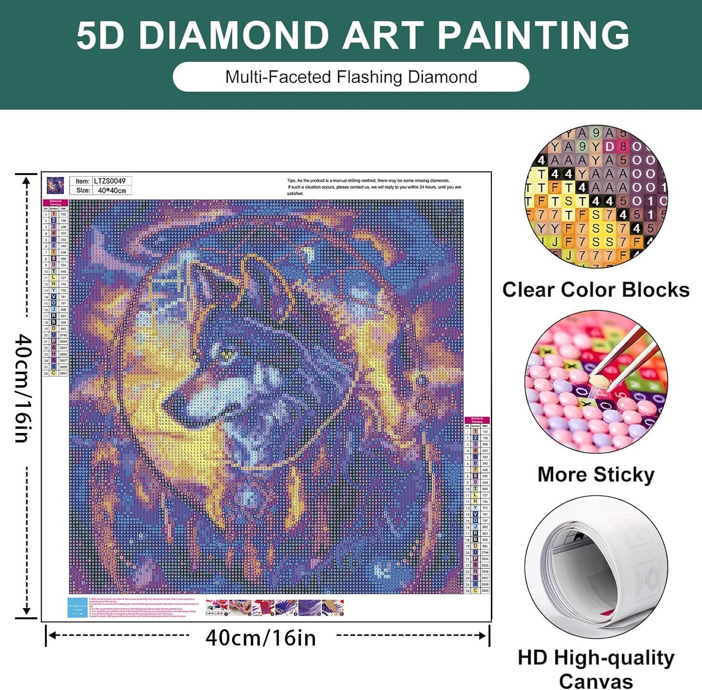Wolf Diamond Painting Kits for Adults Wolf Dream Catcher Diamond Art Kits for Adults Beginner Dream Catcher DIY Full Drill Diamond Paintings 5D Gem Art and Crafts 15.7x15.7 inch