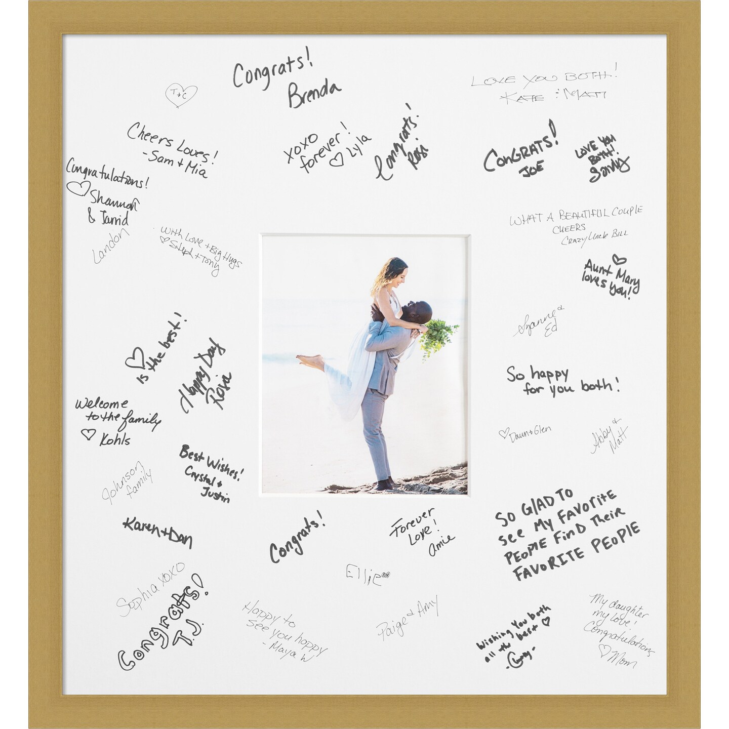 Grace Signature Mat Picture Frame, Photo Frame Wedding Guest Book Alternative, Autograph Picture Mat for Signature Board, Wedding Celebrations Graduations Support Encouragement or Retirement