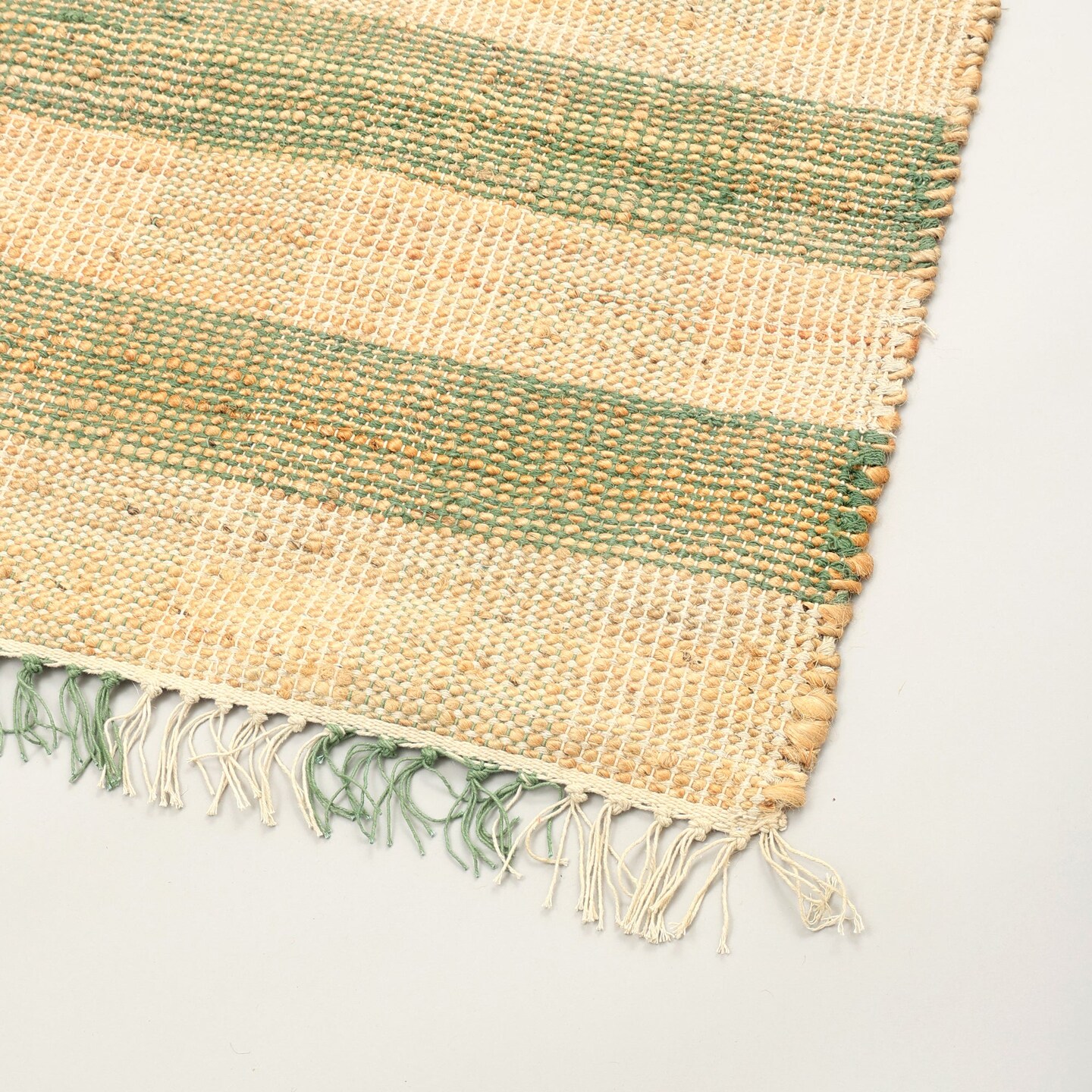 Handwoven Jute &#x26; Cotton Plaid Rug &#x2013; Eco-Friendly, Durable, and Soft (5x7 ft)