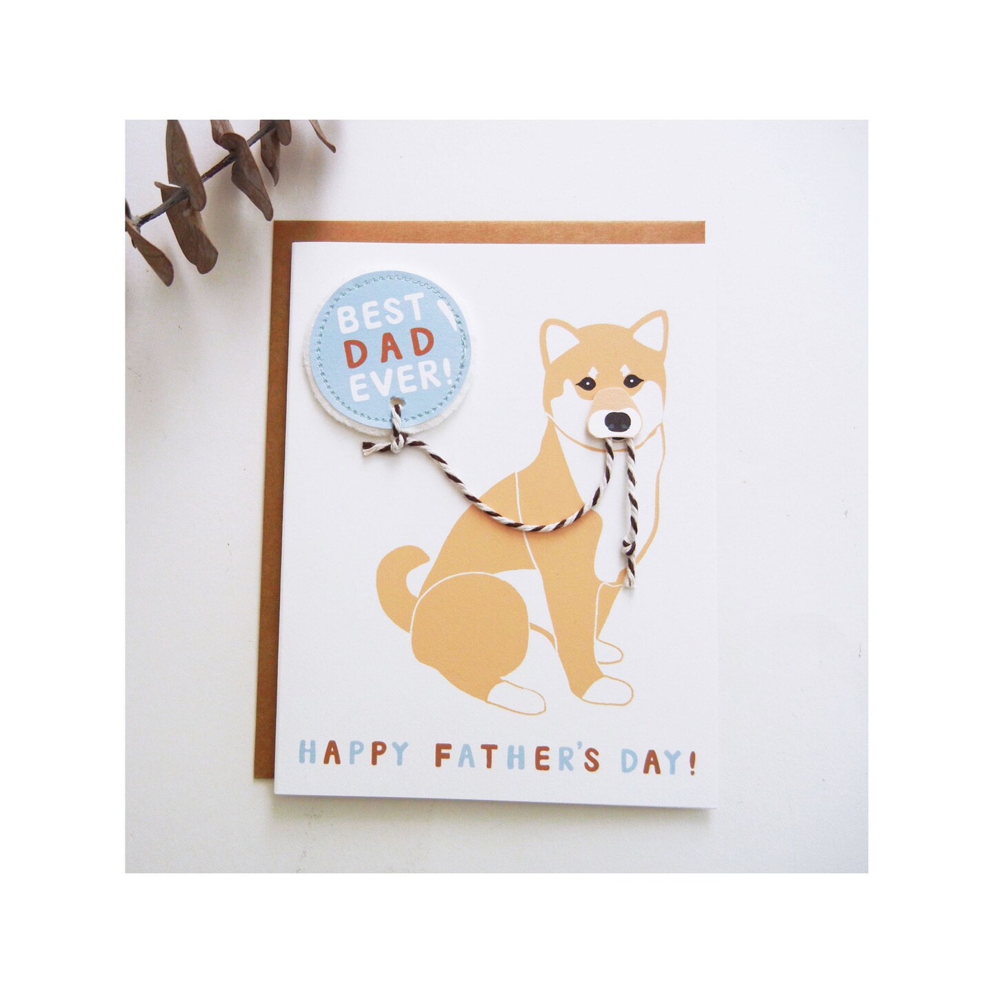 shiba inu card sleeves Inside fabric may differ from what is pictured Portrait of Shiba inu Greeting