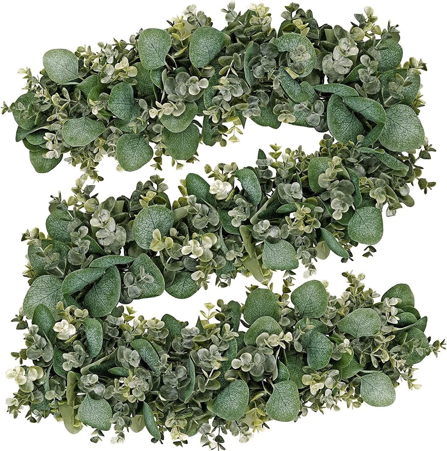 6.2 Ft Long Faux Eucalyptus Greenery Garland – Wedding Arch Summer Decor with Lamb’s Ear & Magnolia Leaves