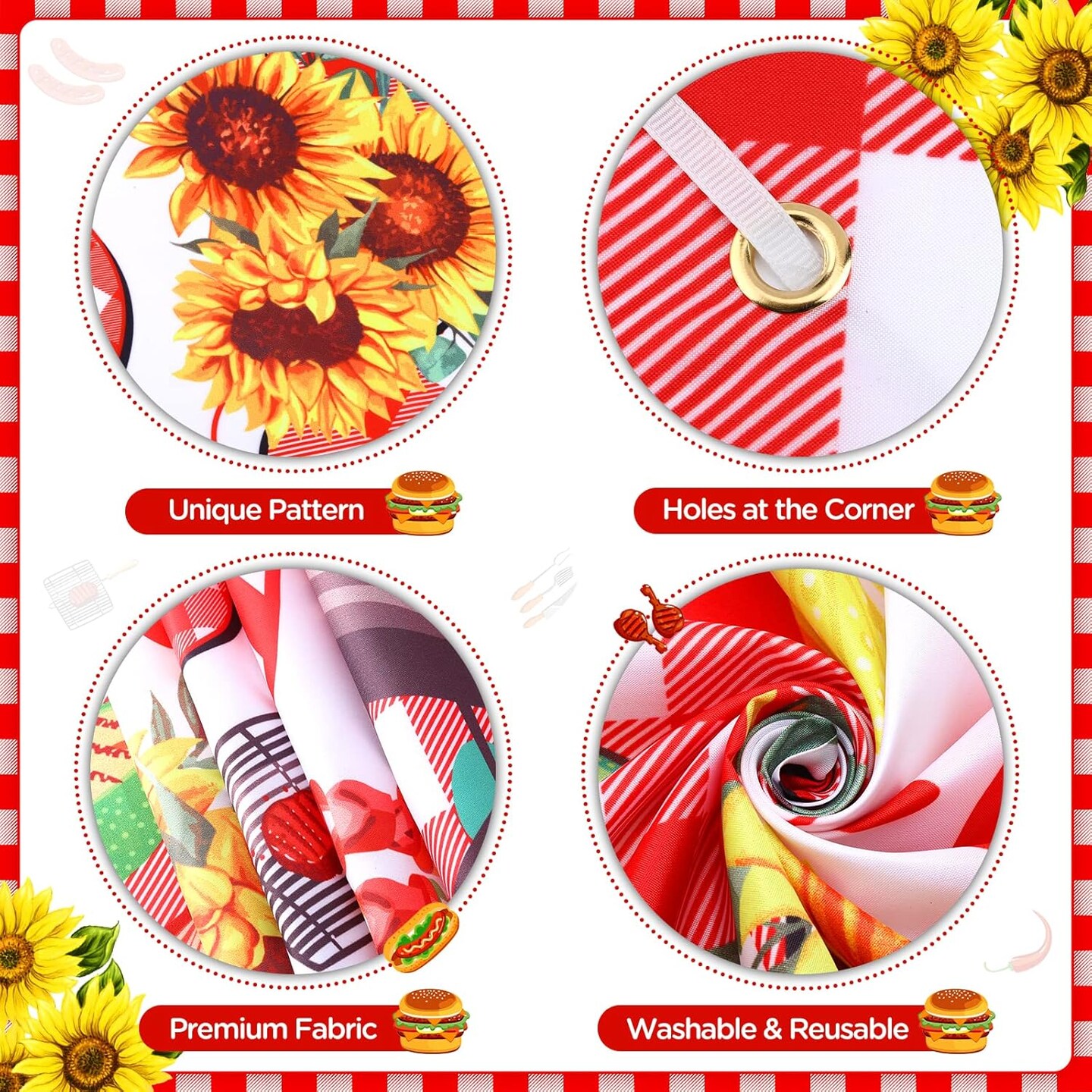 Baby BBQ Shower Decorations Large Sunflower Baby Q Banner It&#x2019;s A BabyQ Party Decorations Summer Rustic Barbecue Backdrop for Picnic Sunflower Baby Shower Gender Reveal Party Supplies Outdoor