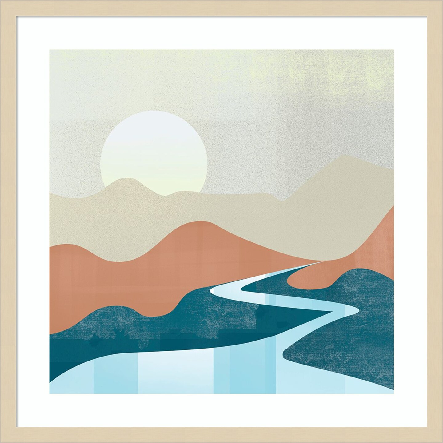 Peaceful Landscape I by Arctic Frame Wood Framed Wall Art Print