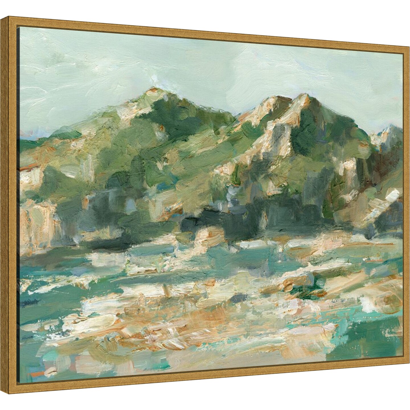 Rocky Cliffs Mountain Light II by Ethan Harper Framed Canvas Wall Art