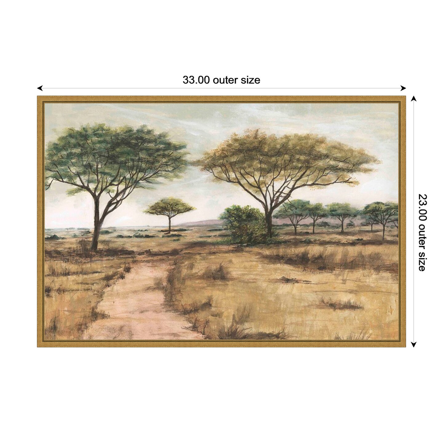 Savanna Plain I by Michael Willett Framed Canvas Wall Art