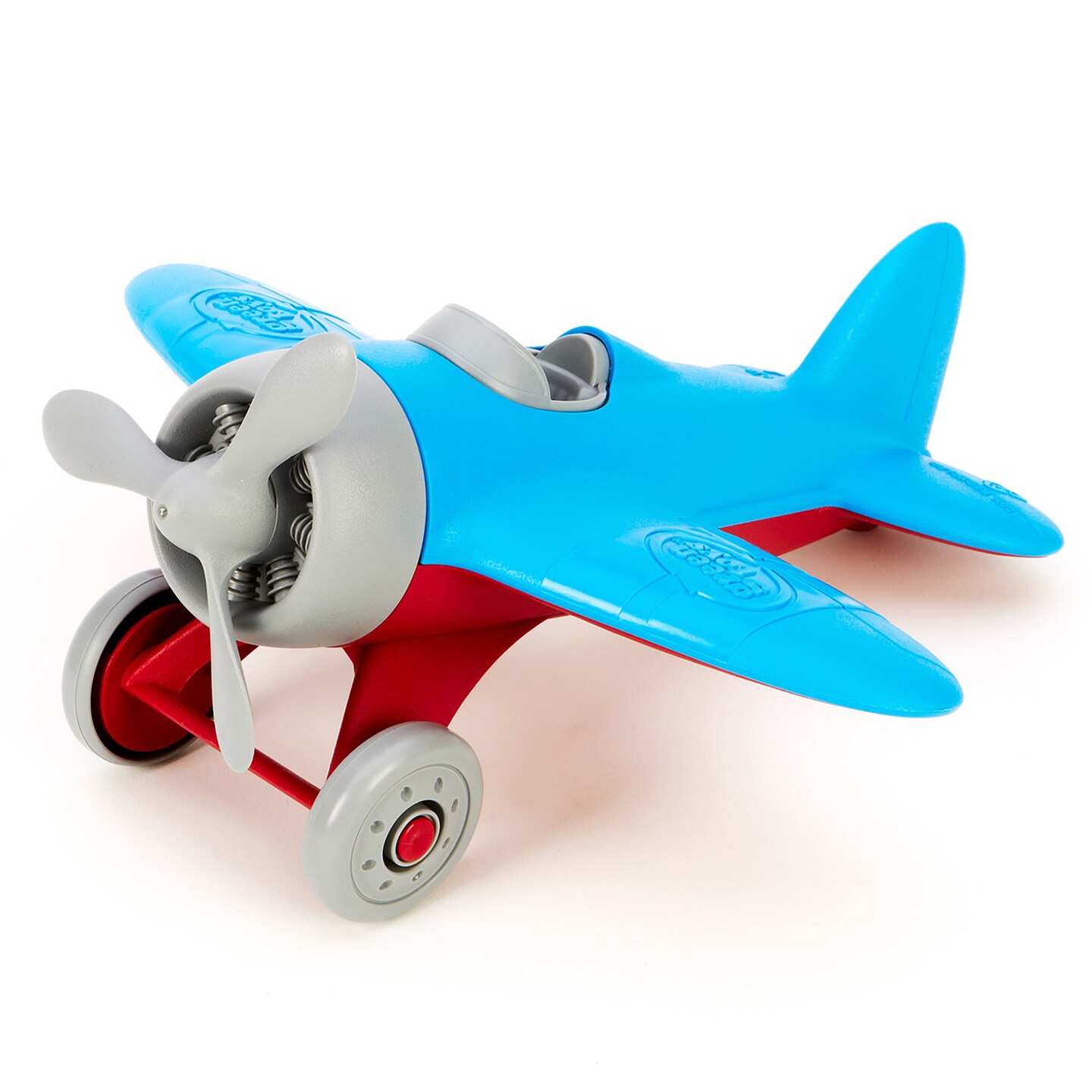 Green Toys: Airplane - Blue - Pretend Play Vehicle Toy, Recycled Material, Improve Aeronautical Knowledge, Spinning Propeller, Kids-Toddlers Ages 1+