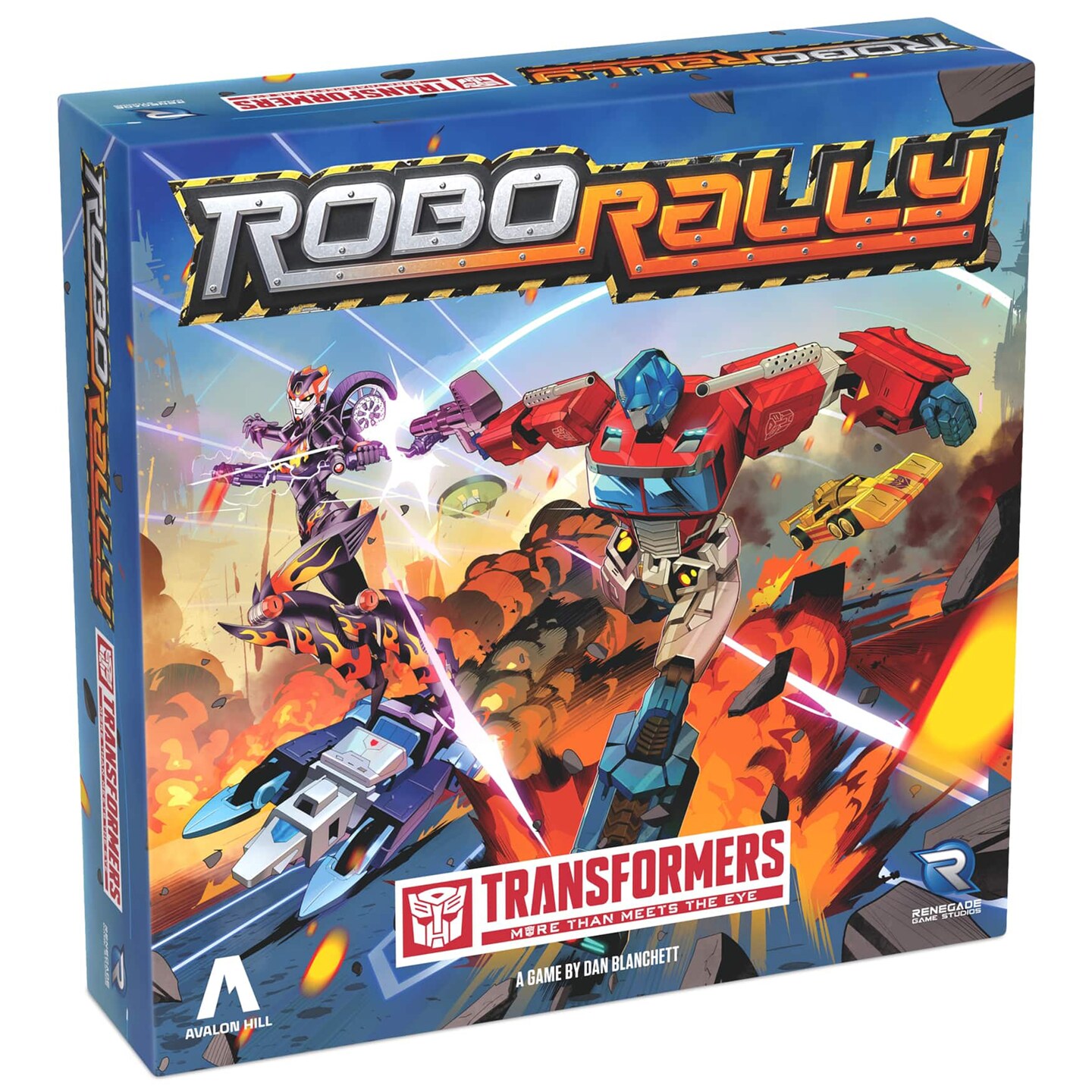 Renegade Game Studios: Robo Rally: Transformers - Racing Board Game, Play As Legendary Robots, Rev Up &#x26; Roll Out, Ages 14+, 2-4 Players, 45-90 Min