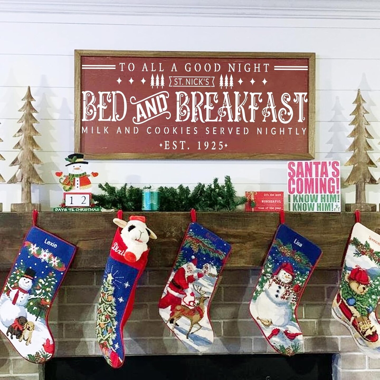 Large Christmas Stencils for Crafts Reusable (8 Old Christmas) 14"L x 8"W