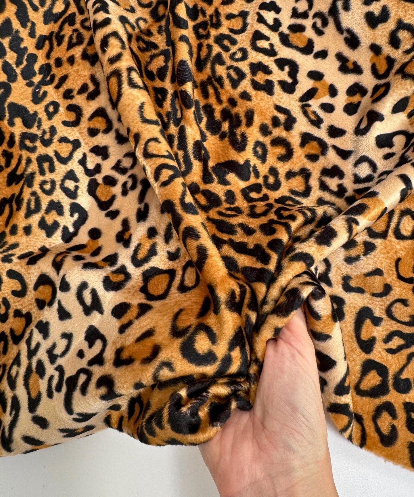 Animal Print Velboa Fabric by the Yard, 60" Wide Low-Pile Faux Fur Plush Fabric