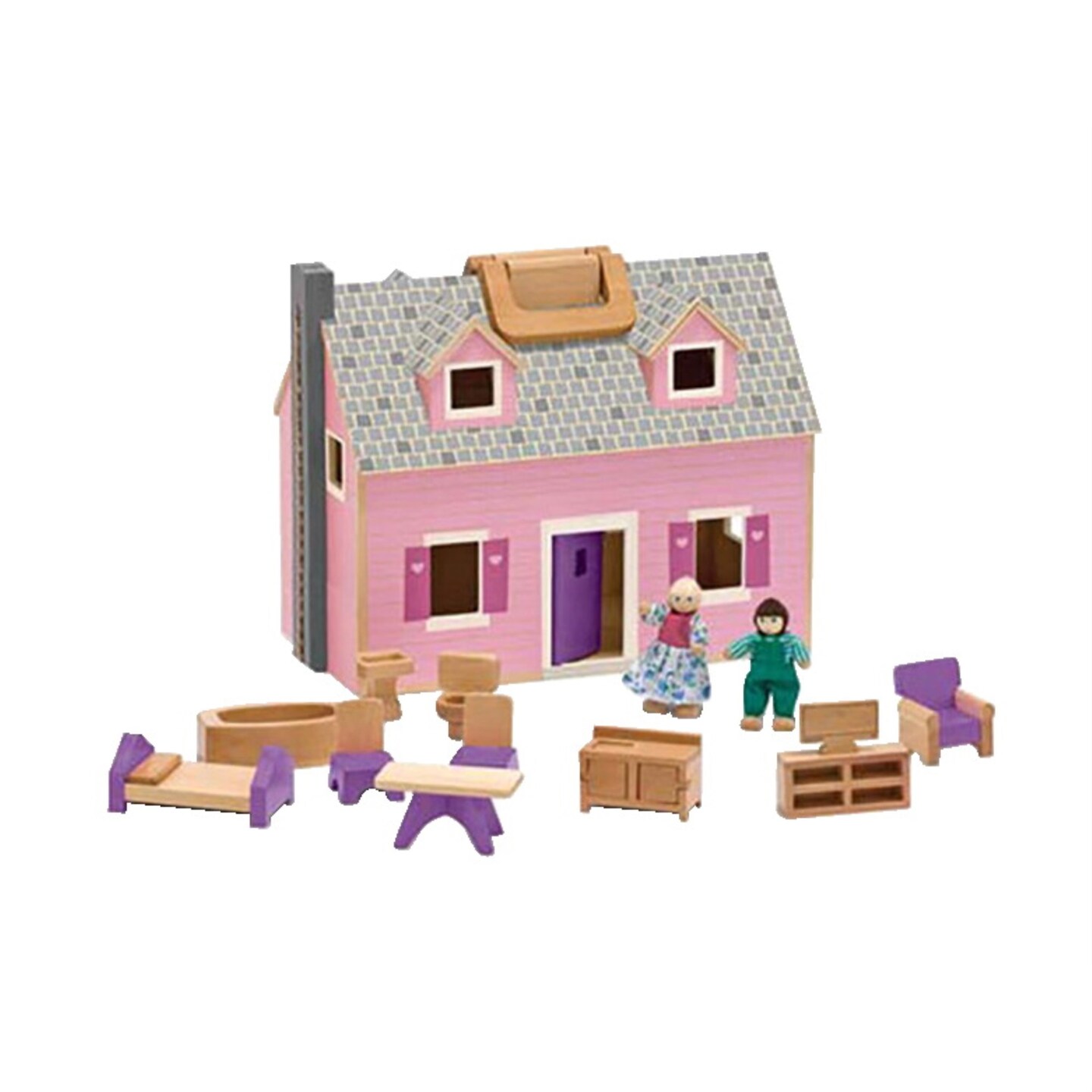 Melissa &#x26;amp; Doug Flexible Fold and Go Dollhouse