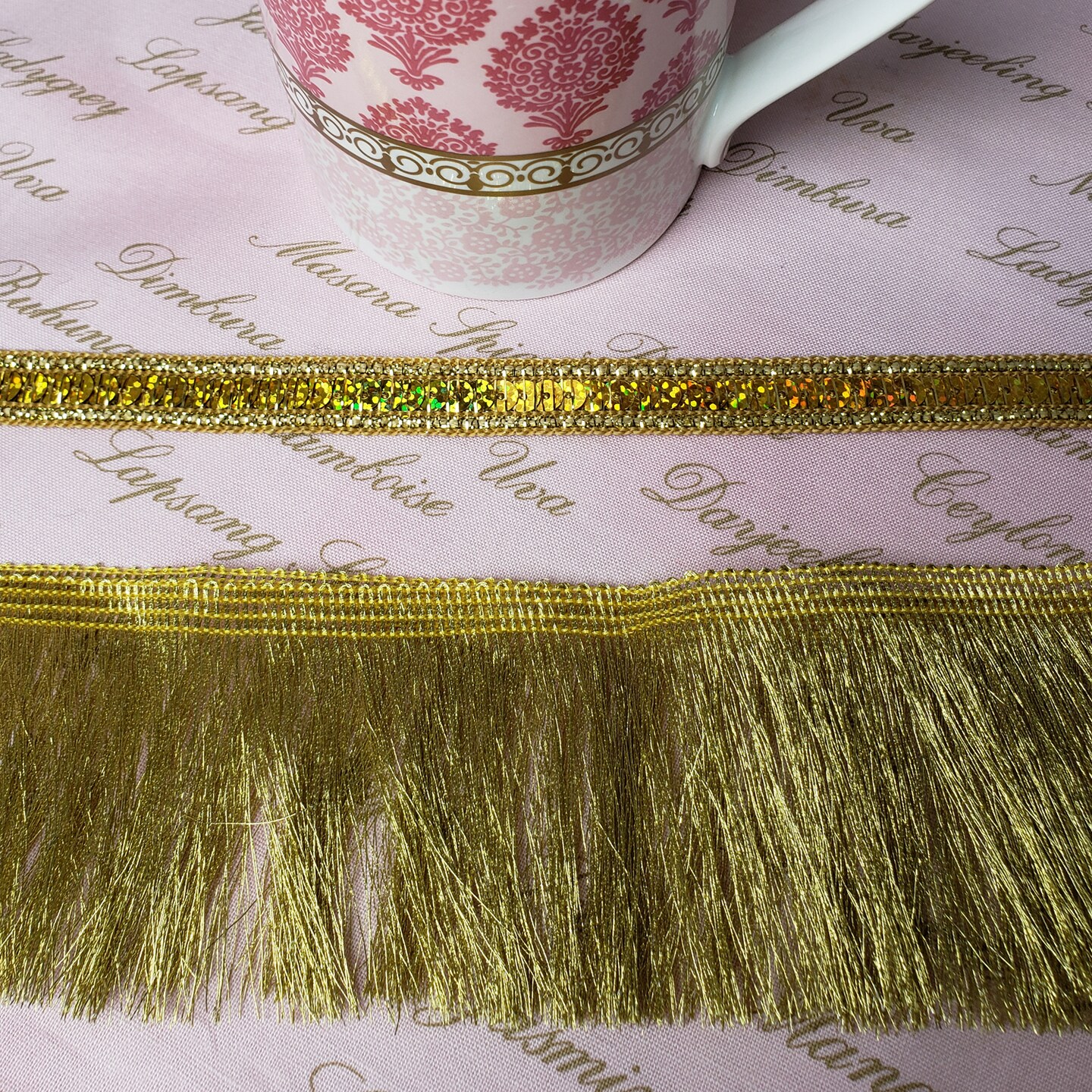 5 yards of Etta 2 1/4&#x22; Metallic Fringe Trim | 5 yard cut
