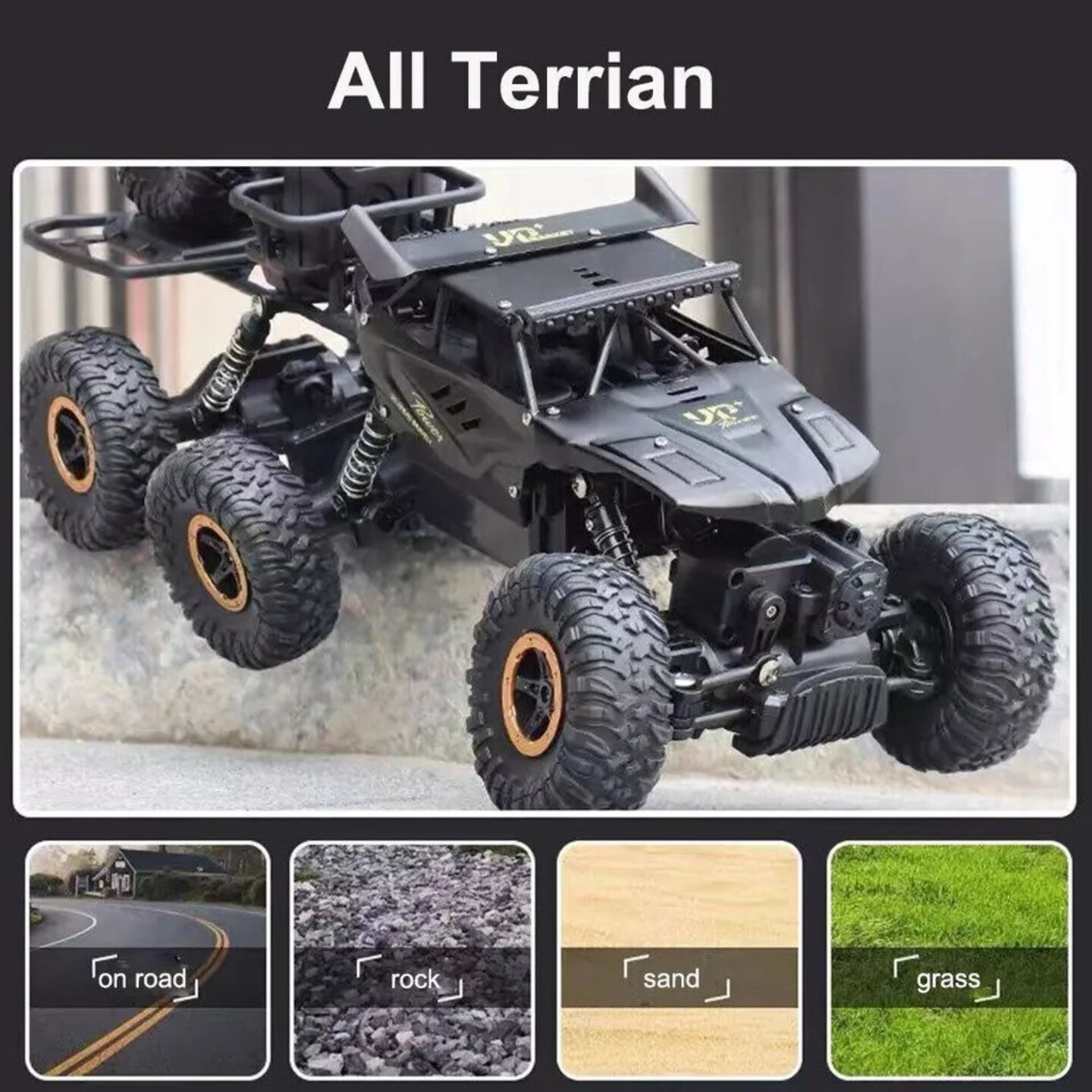 Kitcheniva Off Road Rock Crawler Monster Truck 1:10 Rechargeable RC Remote Control Kids Toy