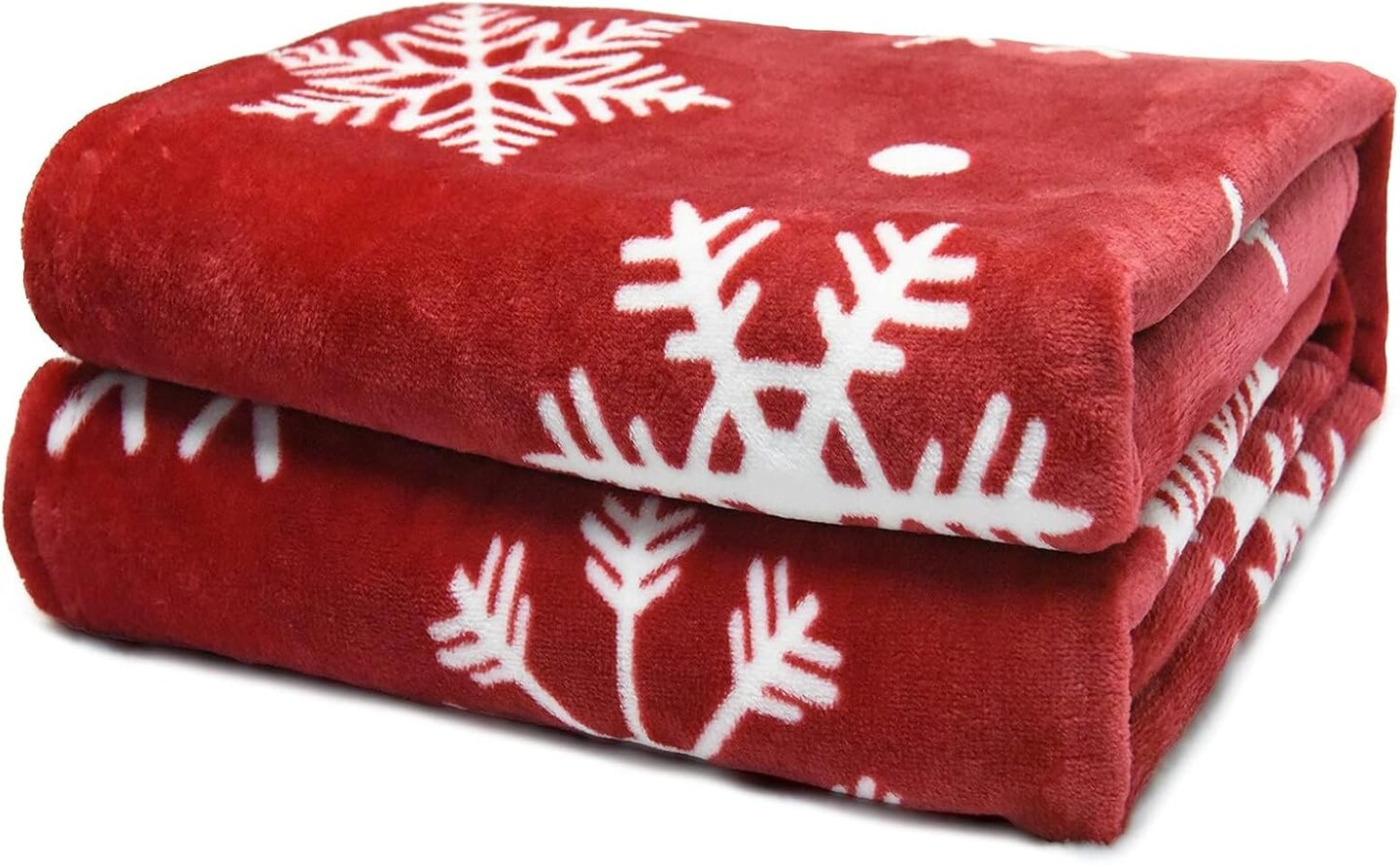 Christmas Blanket (50x60 Inches, Christmas Snowflake Blanket) Fleece Soft Red Blanket Christmas Home D&#xE9;cor Plush Christmas Throw Blanket Bed Throws for Winter Bedding Couch