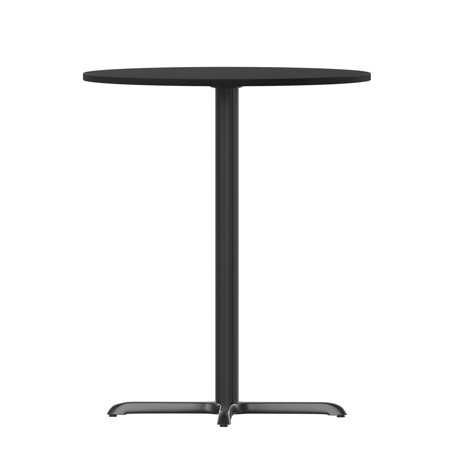Emma and Oliver 30" Round Laminate Table Top with 22"x22" Bar Height Table Base