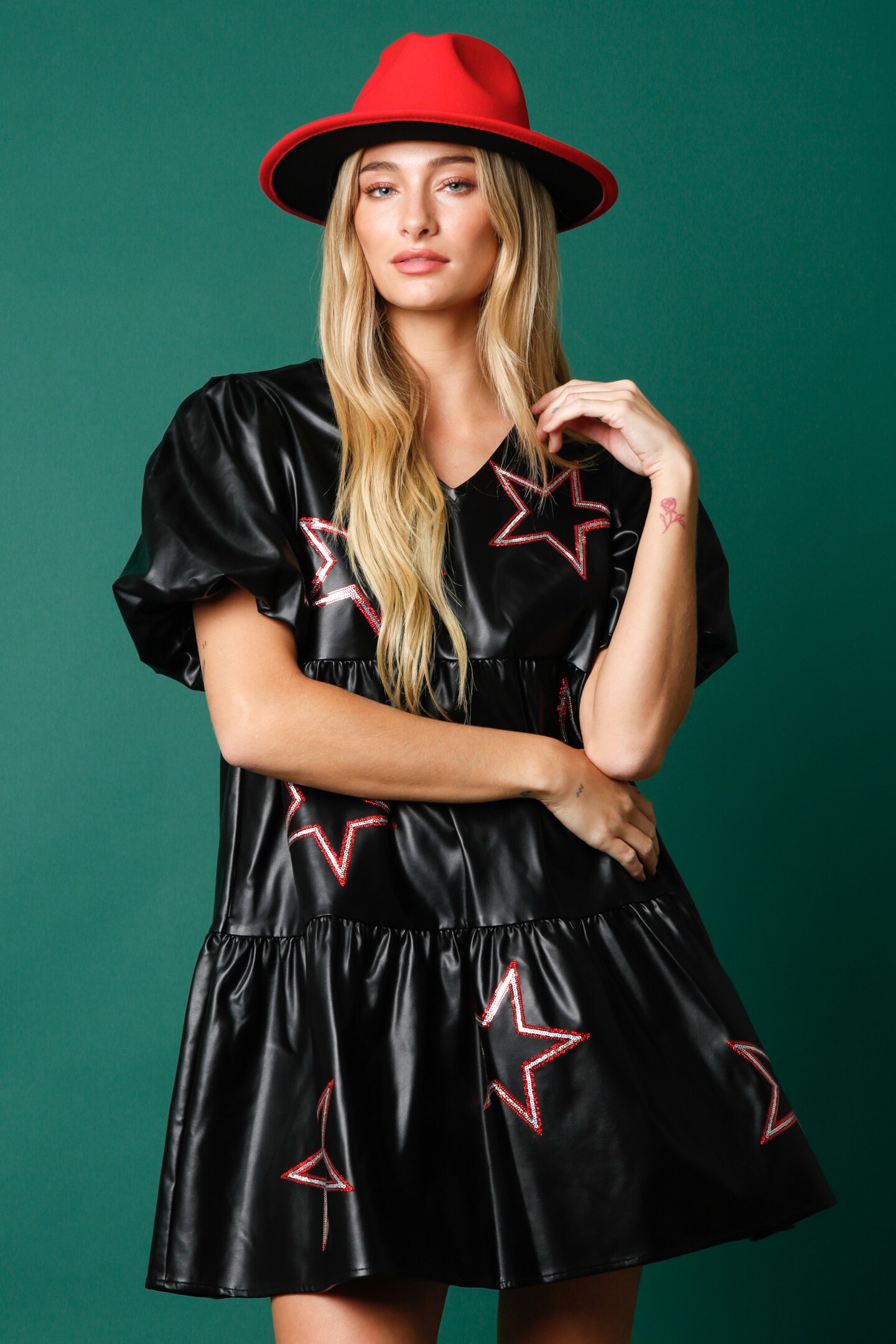 knee length dresses for ladies The Studded Star – G. Marie's main image 0