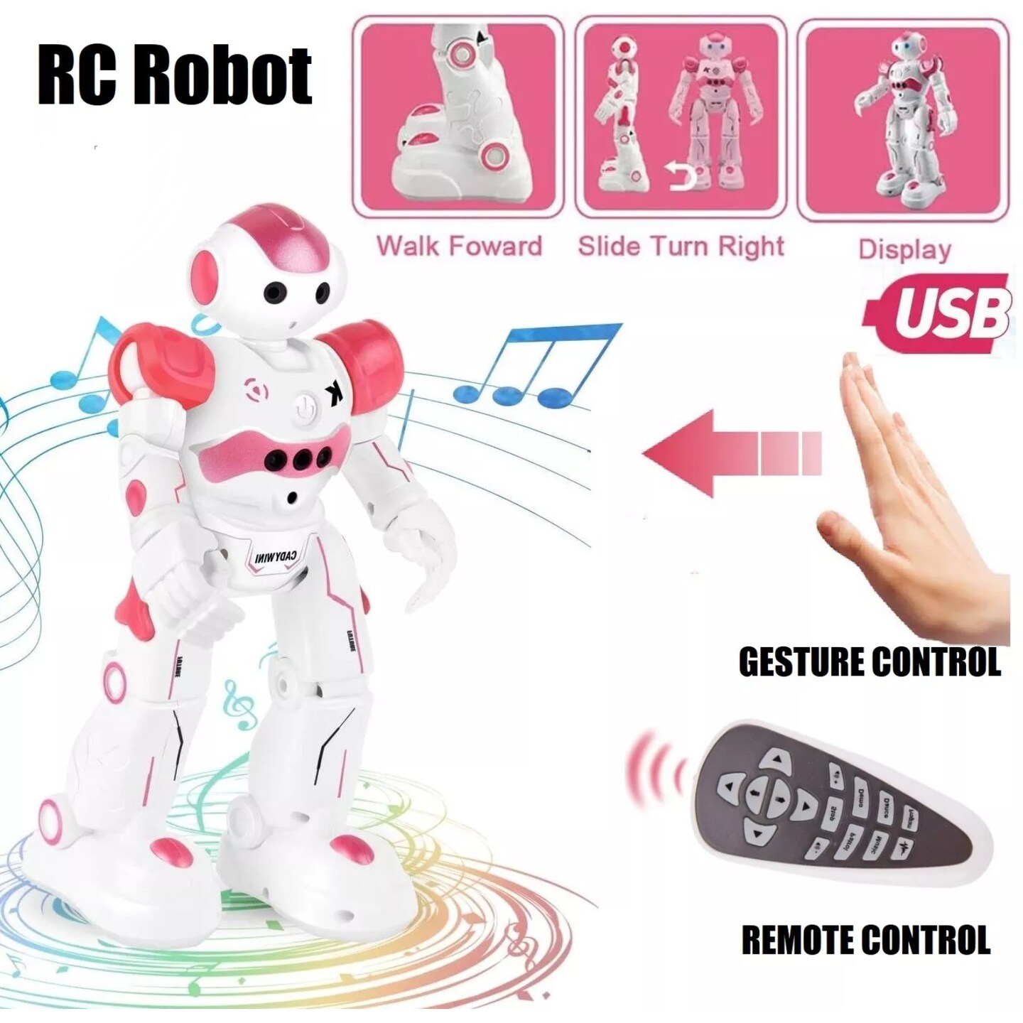 Kitcheniva Kids RC Robot Programmable Intelligent Walk Sing Dance Gift Toy