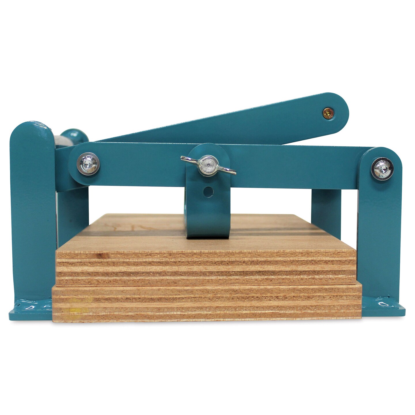 Woodzilla Hand Lino Press - Turquoise, 5-7/8&#x22; x 8-1/4&#x22;