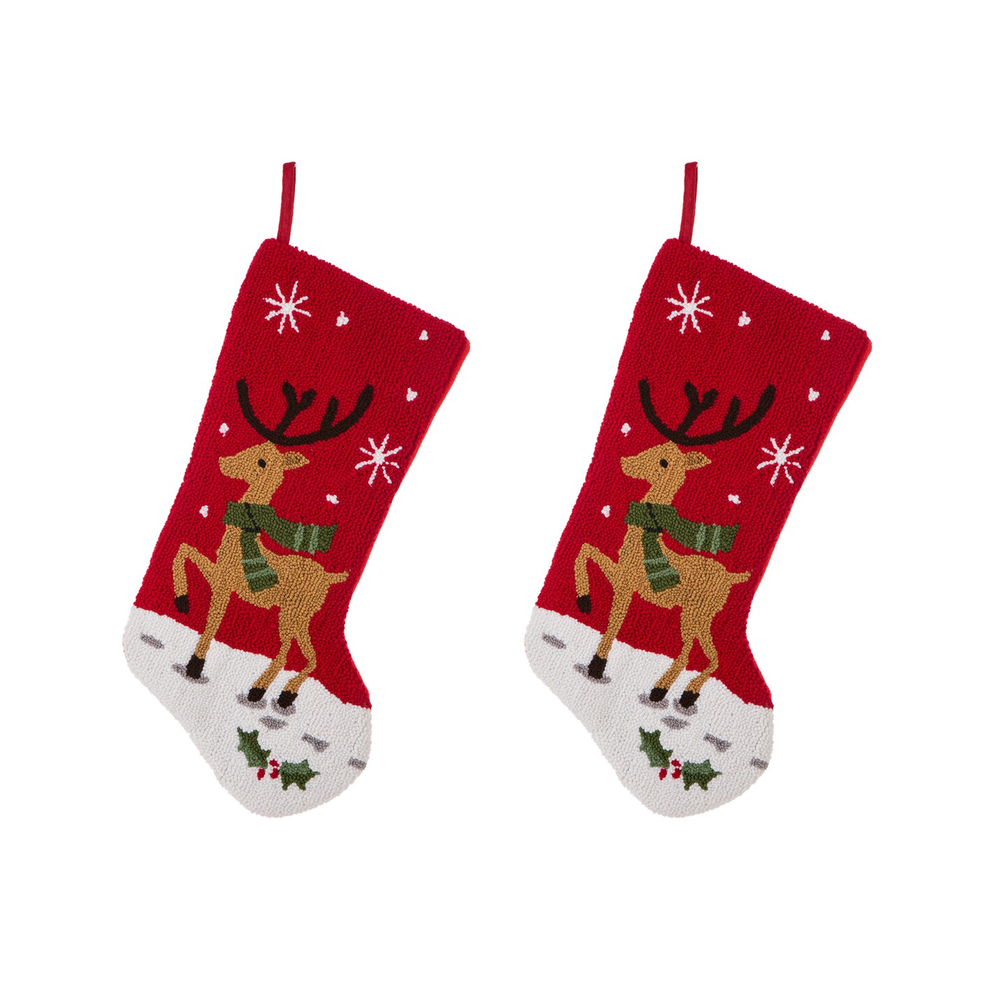 Chrismas Decor Hooked Stocking(Fox/Reindeer)