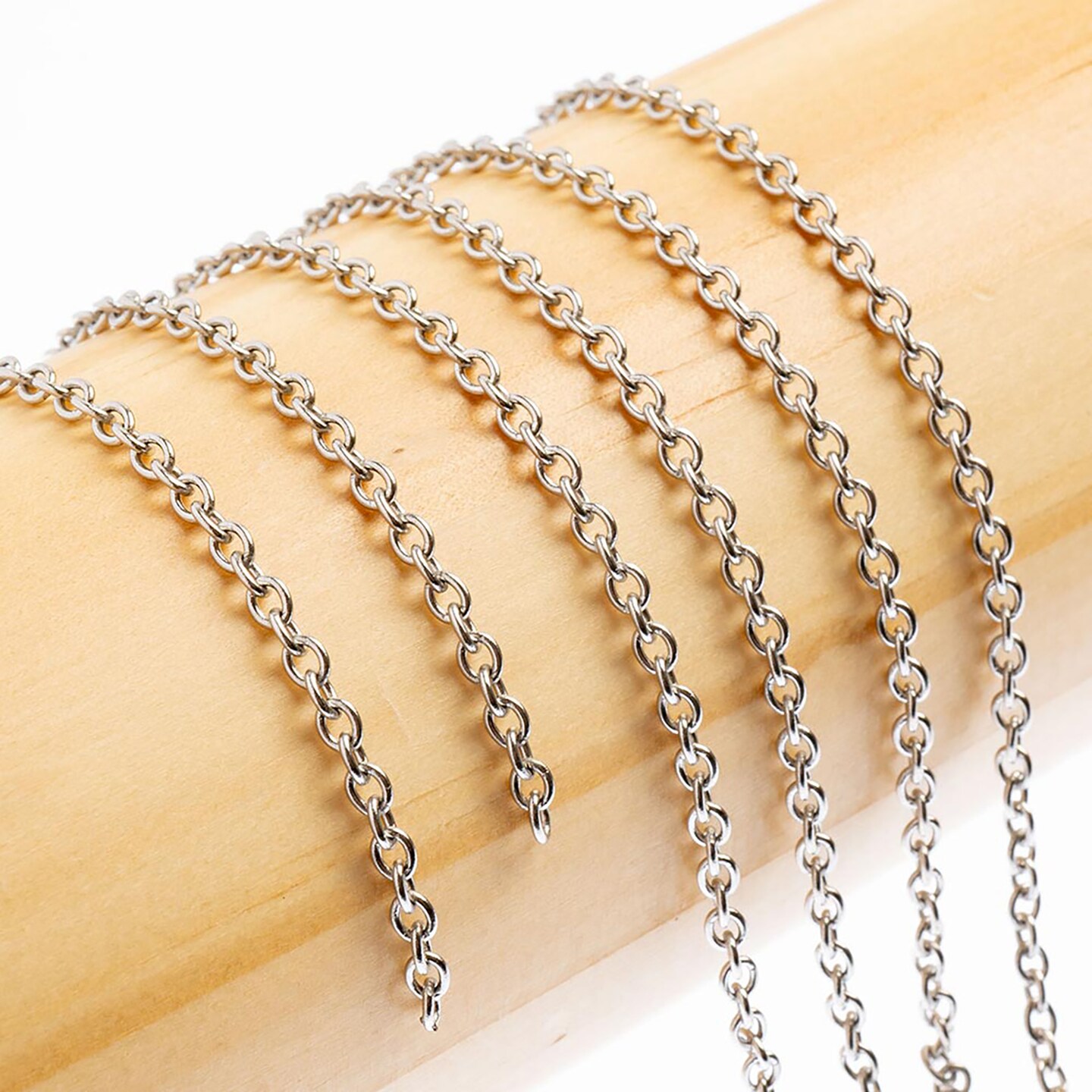 John Bead 1m Stainless Steel Rolo Chain with 2.9mm Links