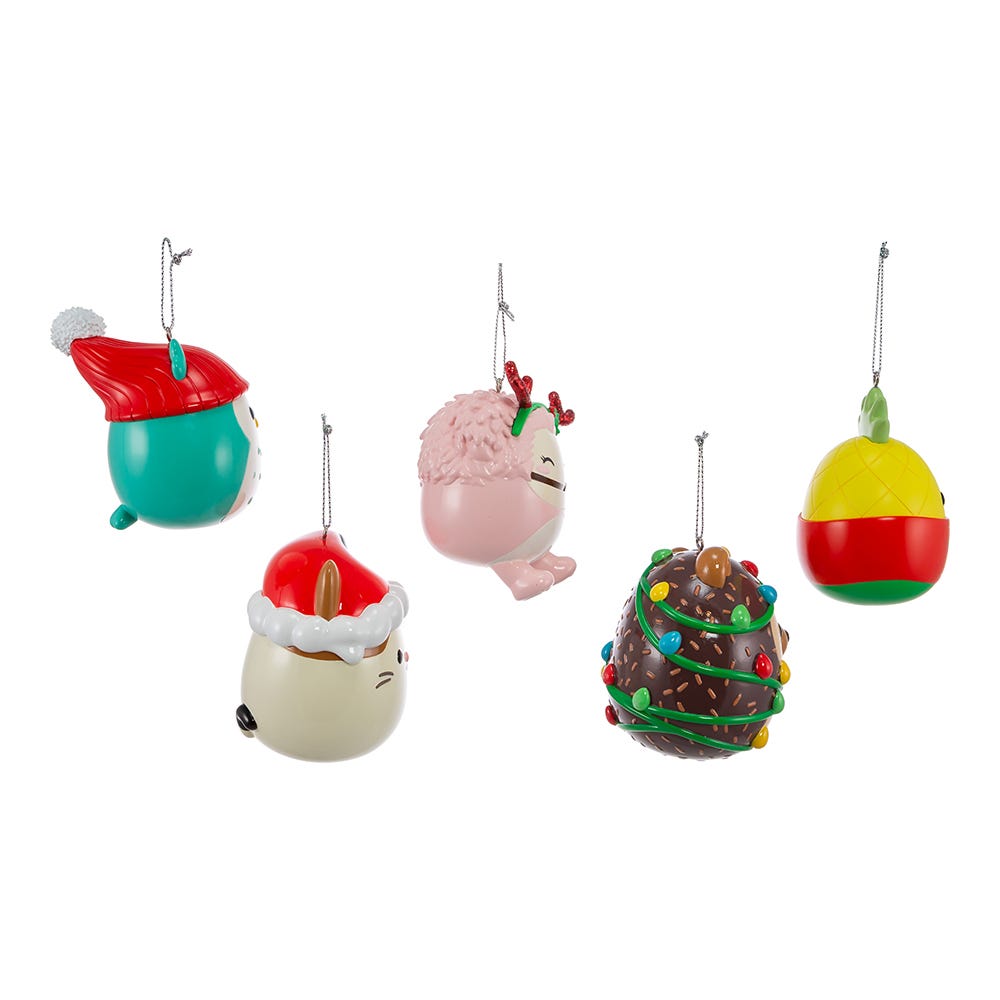 Squishmallows&#xAE; Blow Mold Ornaments, 5 Assorted Set