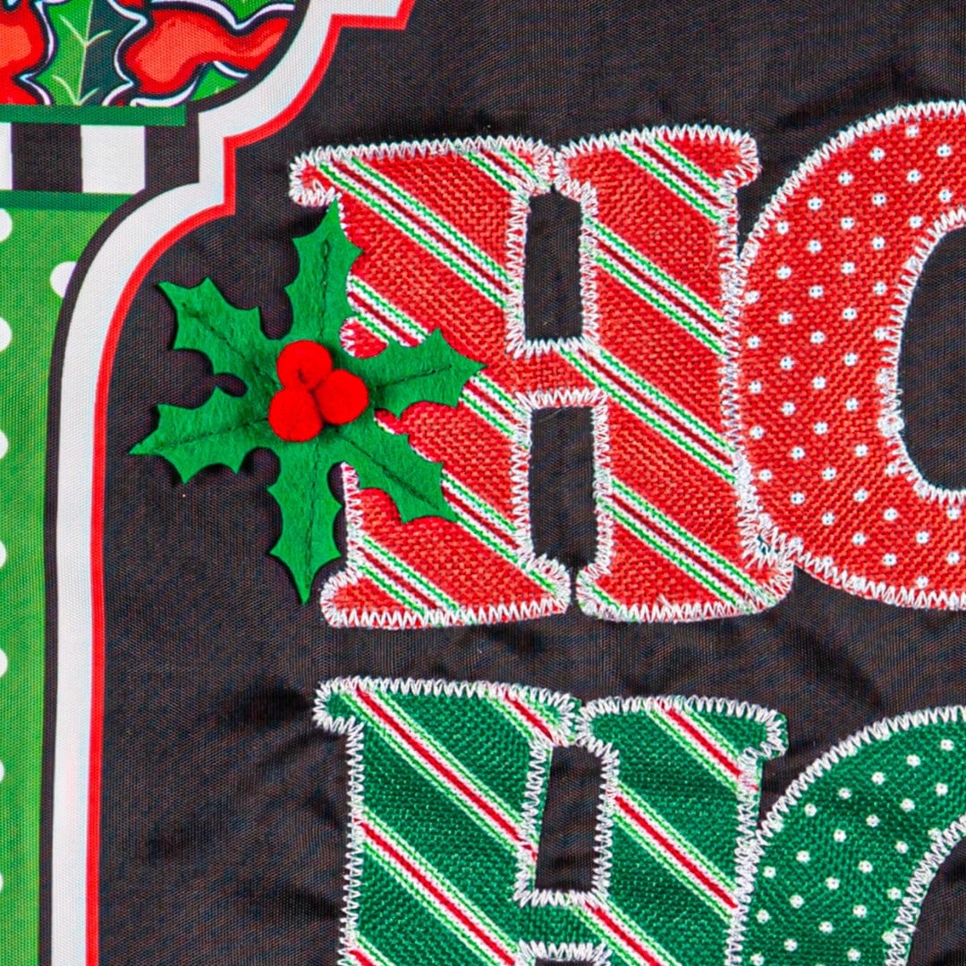 Ho Ho Ho Christmas Garden Flag 2 Sided