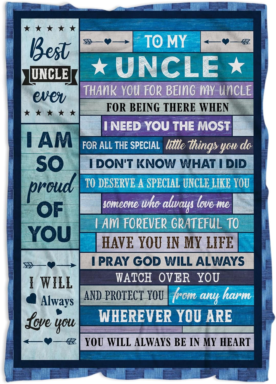 to My Uncle Gifts Blanket from Niece Nephew for Uncle, Uncle Blanket, Gift for Uncle Blanket Soft Fleece Flannel Throw Blanket, Uncle Gifts, Keepsake Uncle Gift for Christmas Birthday