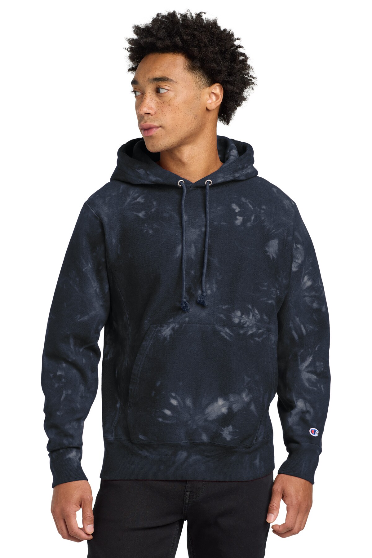 Champion&#xAE; Scrunch-Dye Tie-Dye Hooded Sweatshirt