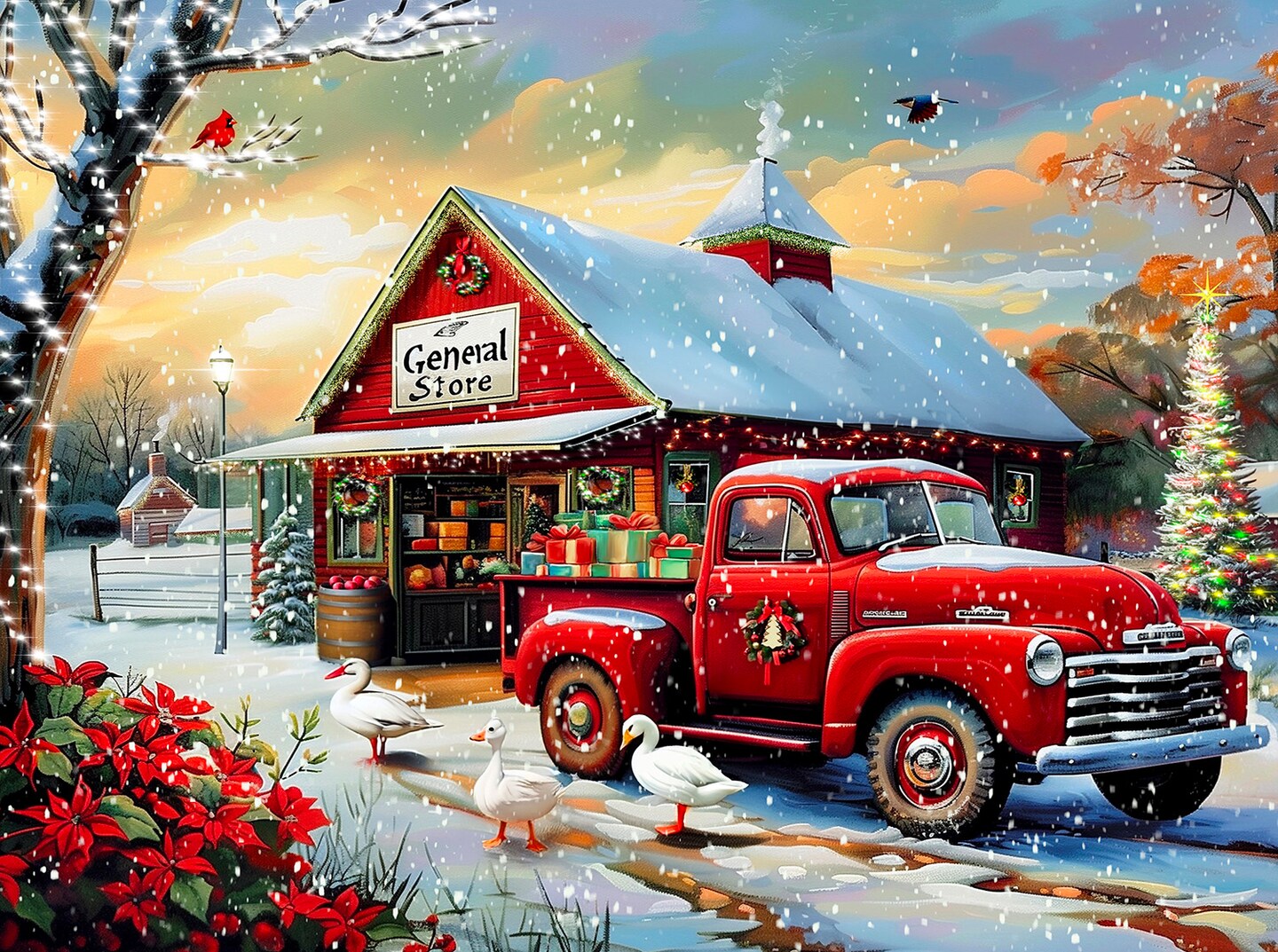Sunsout A Christmas Delivery 1000 pc Christmas Jigsaw Puzzle 77029