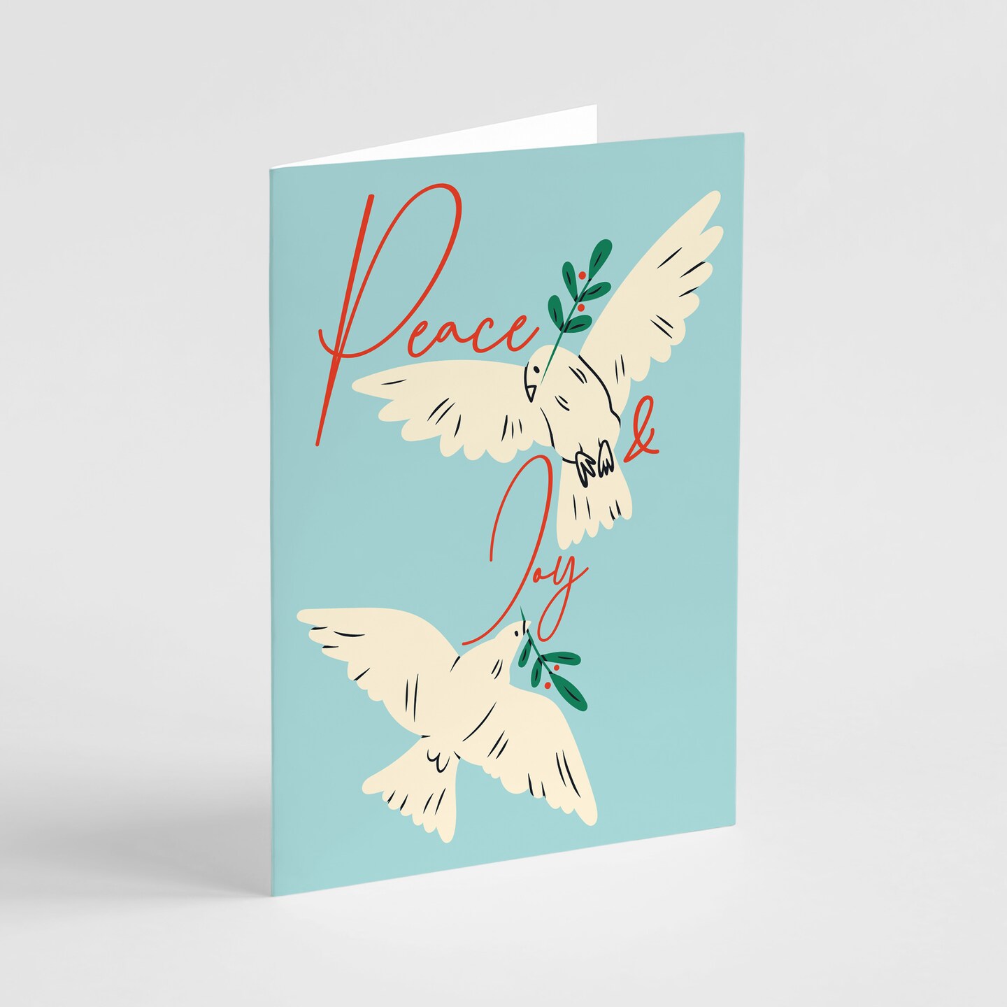Peace on Earth Christmas Cards - 24-Pack Holiday Greeting Cards with 6 Beautiful Dove Designs, Perfect for Sharing Peaceful Merry Christmas &#x26; Holiday Wishes, Blank Inside for Personalized Messages - Elegant and Serene Stationery Set
