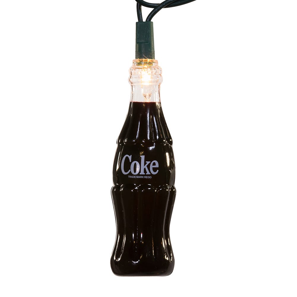 Kurt Adler 10-Light Plastic Coke Bottle Light Set