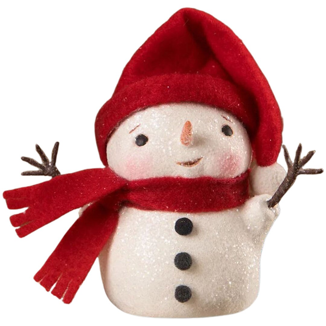 Warm and Cozy Wire Arms Snowman 4.5&#x22;