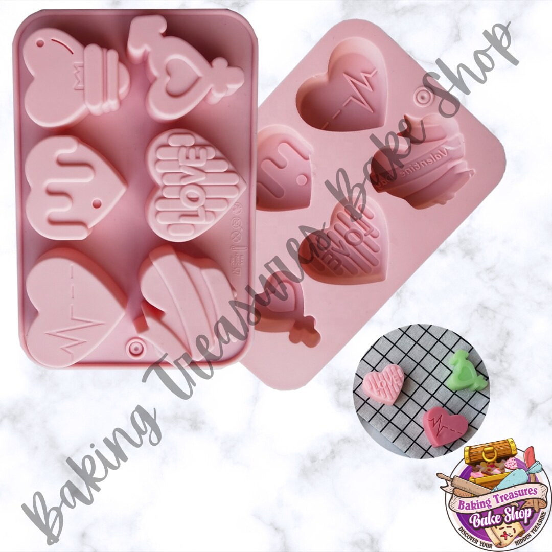 Heart Shaped Silicone Mold 6 Cavity