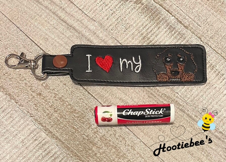 Peeking Dachshund Hand Sanitizer Holder and or Lip Balm Holder