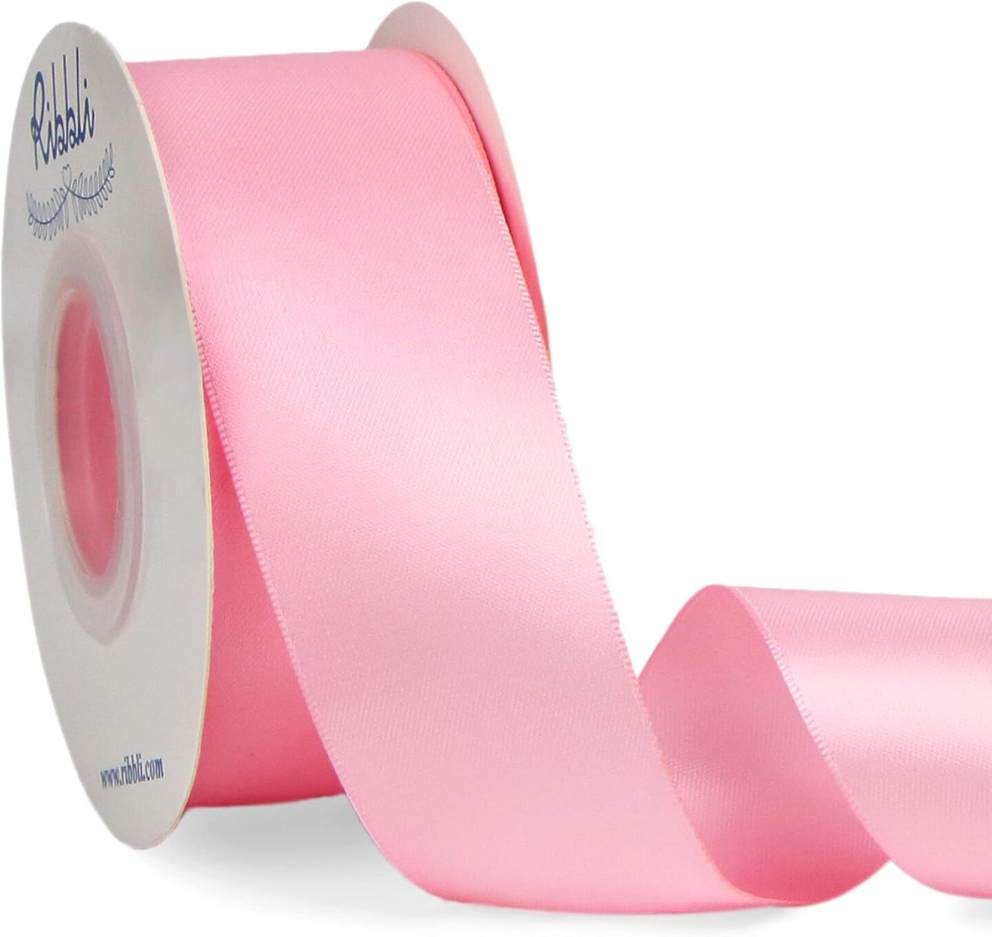 Pink Double Faced Satin Ribbon,1-1/2&#x201D; X Continuous 25 Yards,Use for Bows Bouquet,Gift Wrapping,Baby Shower,Floral Arrangement