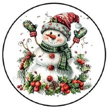 Kitcheniva Christmas Snowman Envelope Seal Label Stickers Glossy/Matte 1.5&#x22; to 3&#x22;