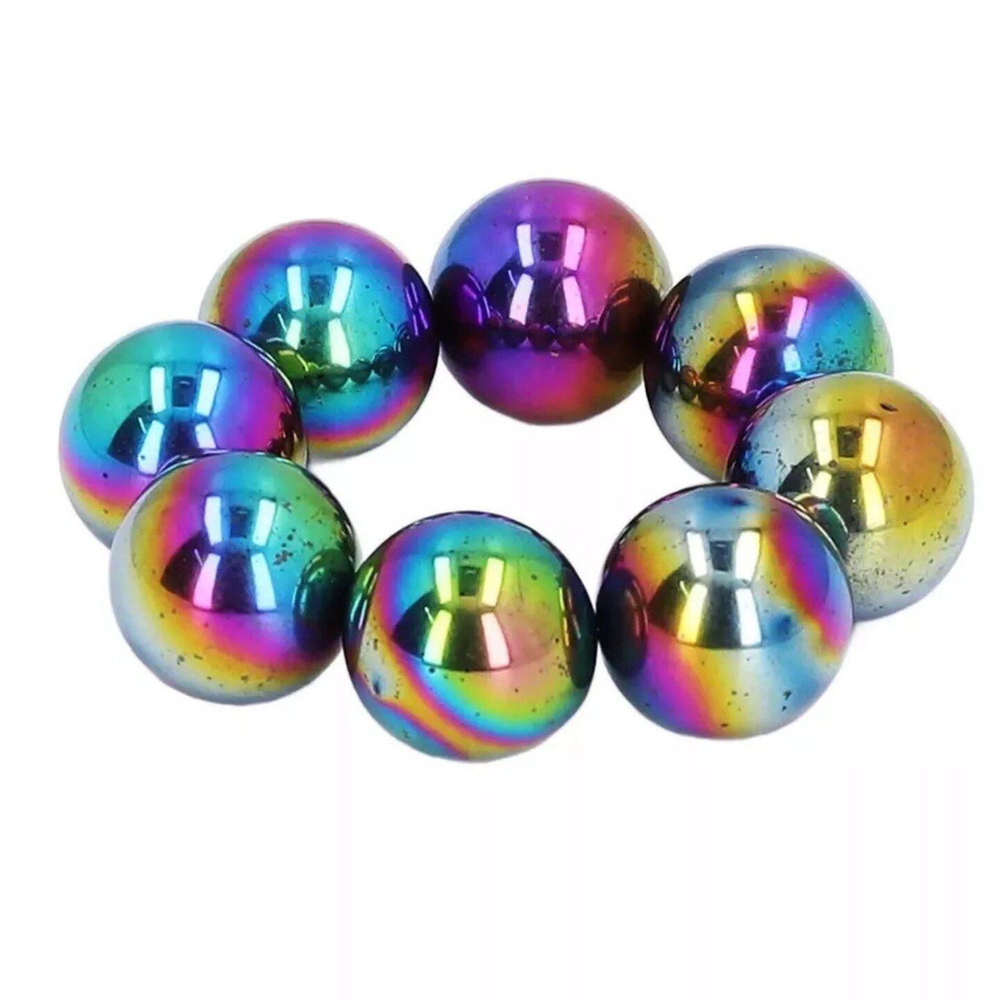 Kitcheniva 28Pcs Magnet Rainbow Balls Fidget Hematite Stones Toys GIft DIY 20mm