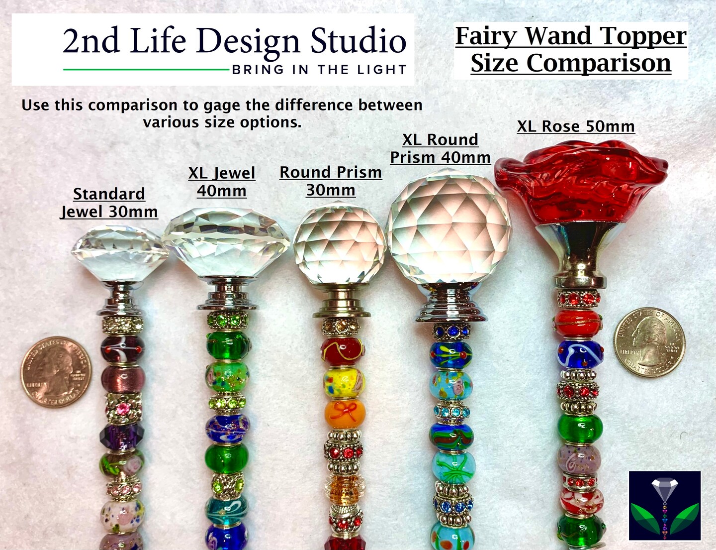 CUSTOM Beaded Garden Stake, Fairy Wand, Beaded Plant Decor, Pixie