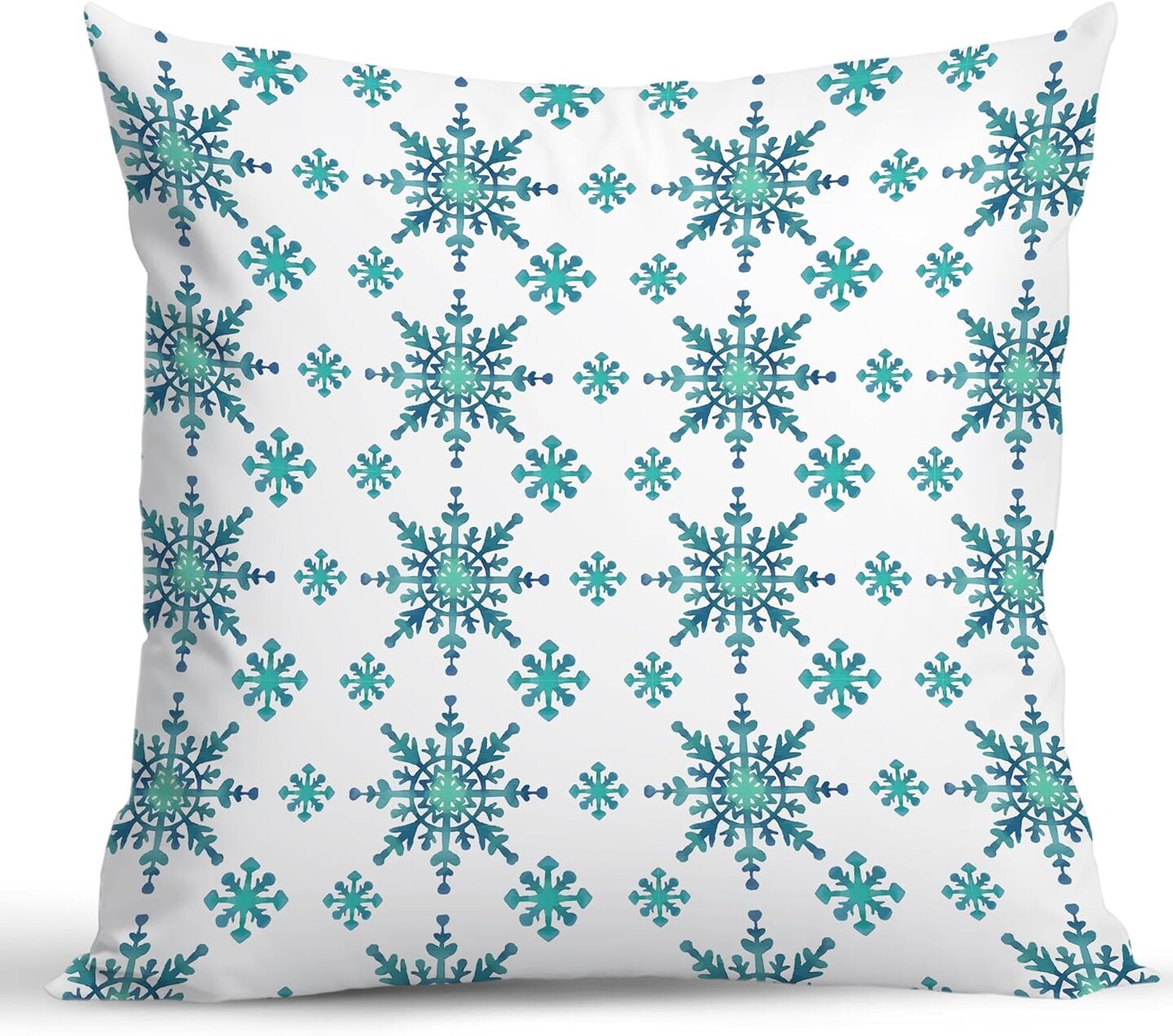 Snowflake Pillow Covers 18x18, Blue Christmas Pillow Covers, Winter Pillow Covers, Blue and White Christmas Decorations, Winter Home Decor, Christmas Living Room Bedroom Decor