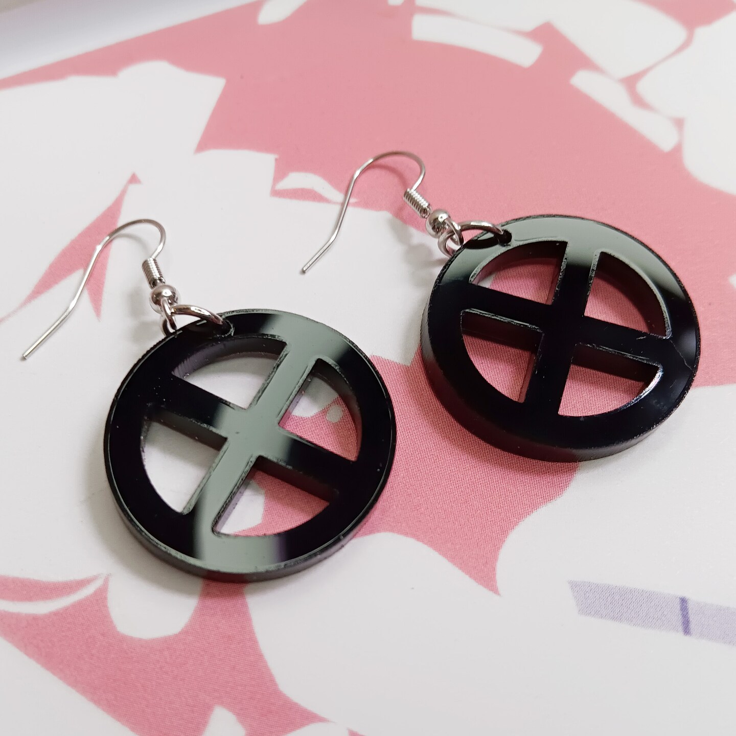 X Logo Cosplay Dangle Earrings in Classic Yellow, Red or Black - X