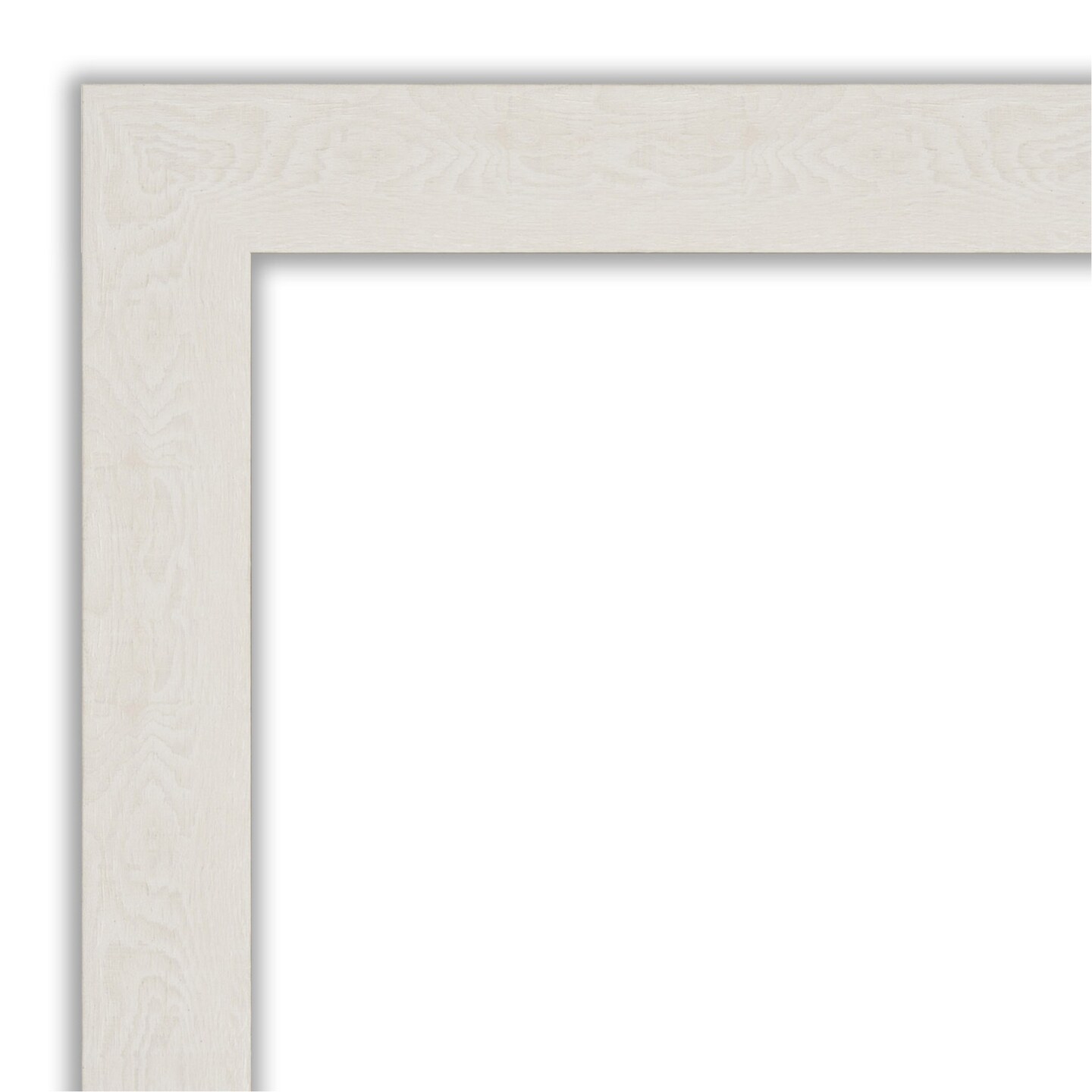 Amanti Art Mirror Makeover Bathroom Mirror Frame Border Kit -  Fully Assembled Peel and Stick Frame - Mirror NOT Included - Rustic Plank Narrow Trim
