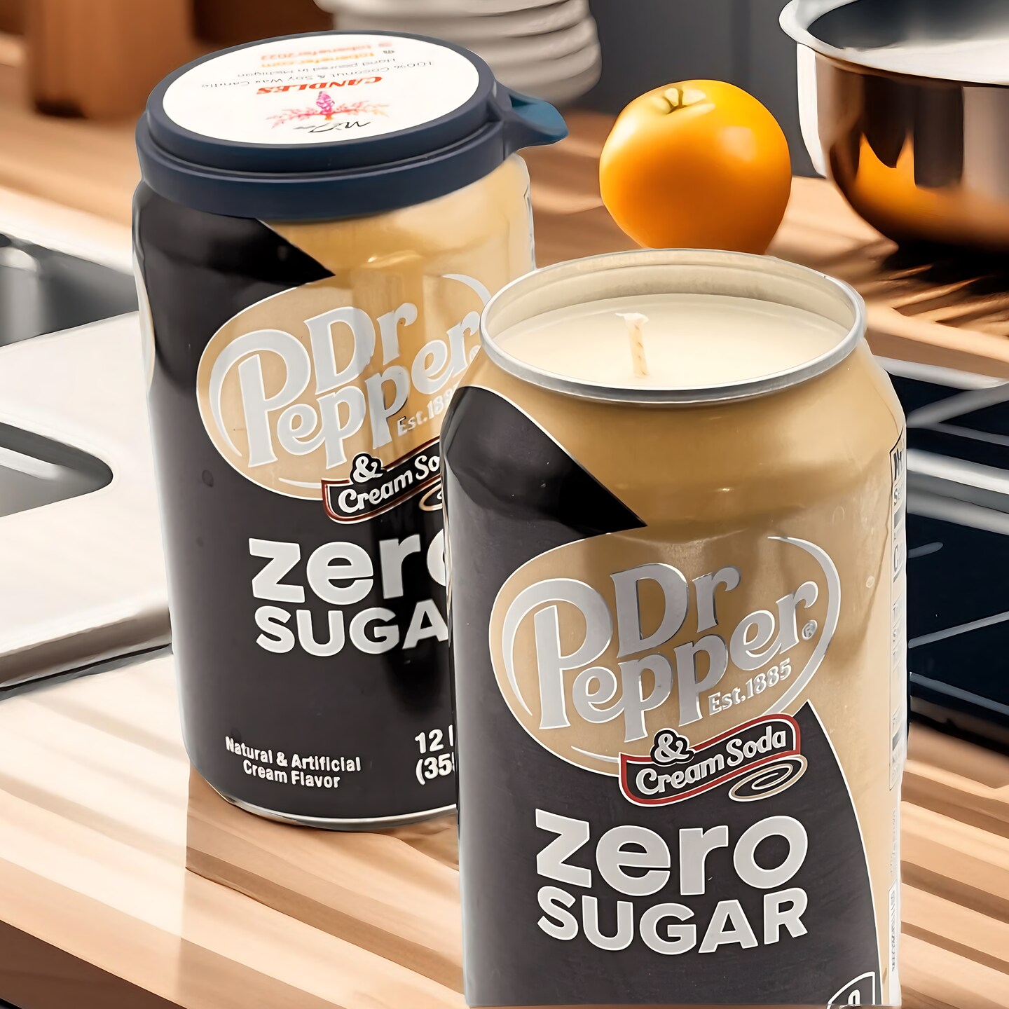 Dr Pepper Cream Soda Zero Candle Soda Pop Soy Can Candle | Unique