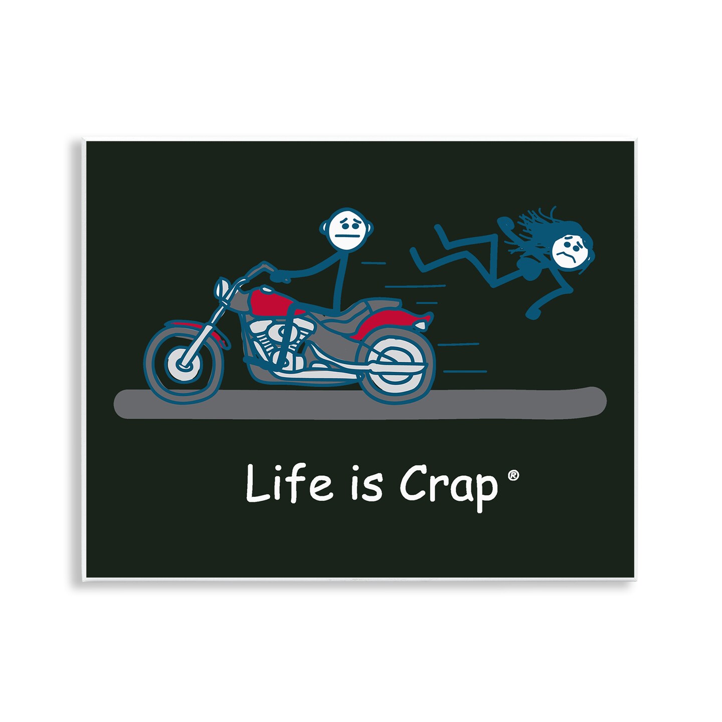 Stupell Industries Funny Motorcycle Babe Wall Plaque Art Design by LIC