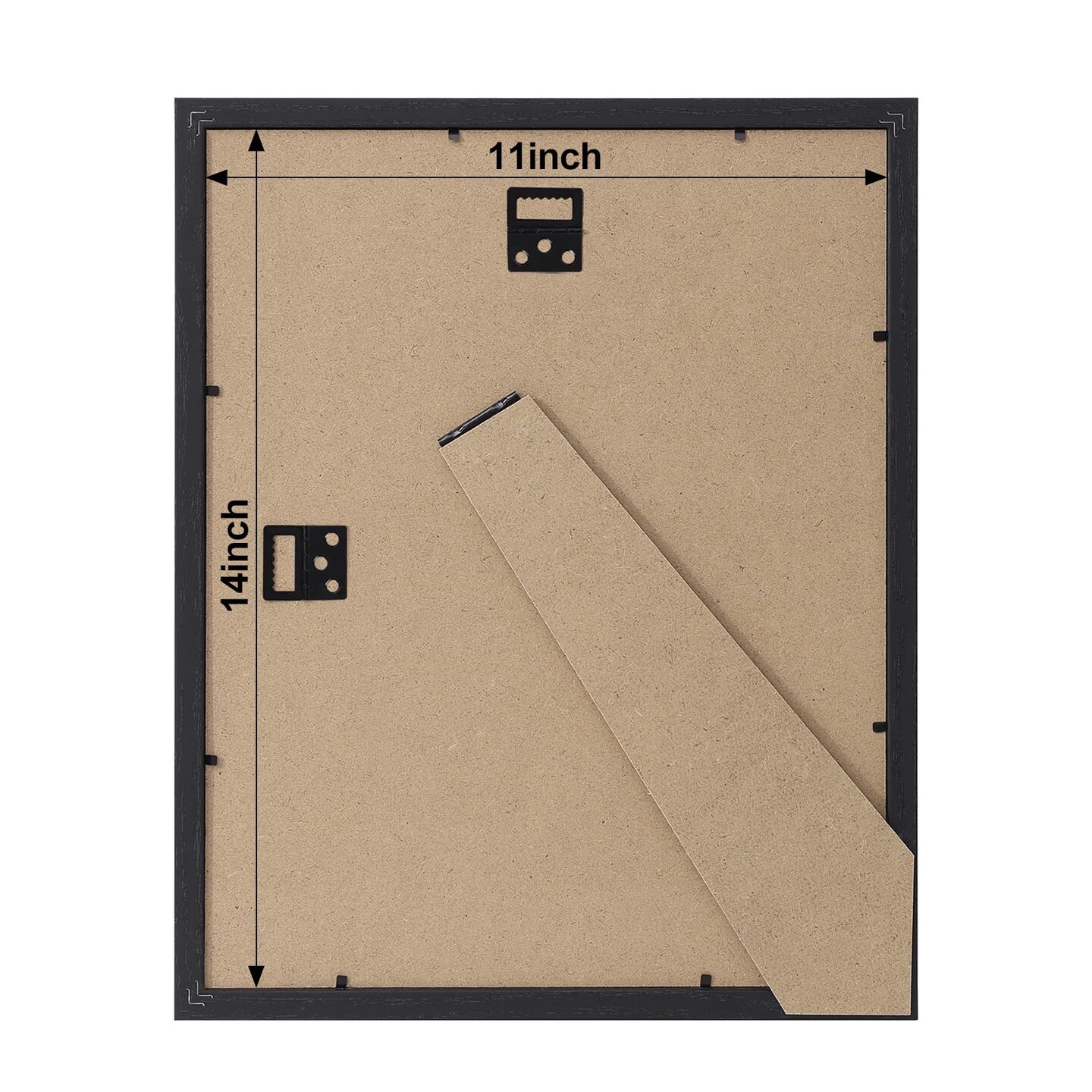 11x14 Picture Frame, Display Pictures 8x10 with Mat or 11x14 without Mat, Photo Frame for Wall or Table Top Display, Black, 1 Pack