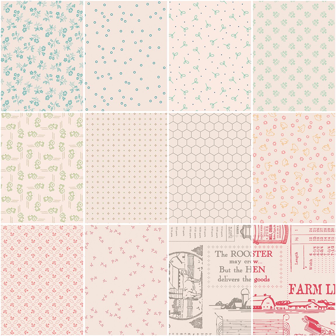 Farmer's Daughter Fat Quarter Bundle by Riley Blake (FQ-17160-54)